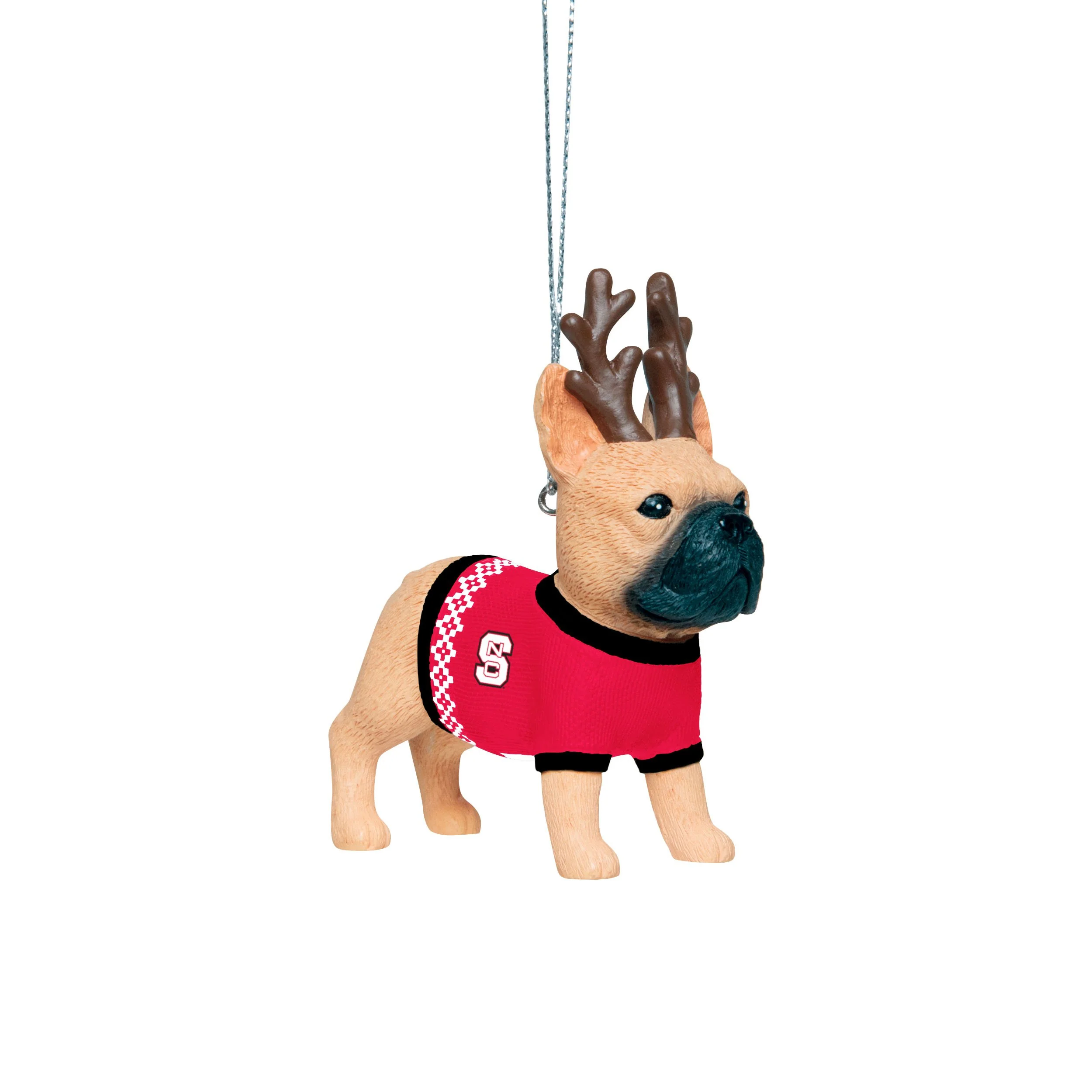 NC State Wolfpack NCAA French Bulldog Wearing Sweater Ornament