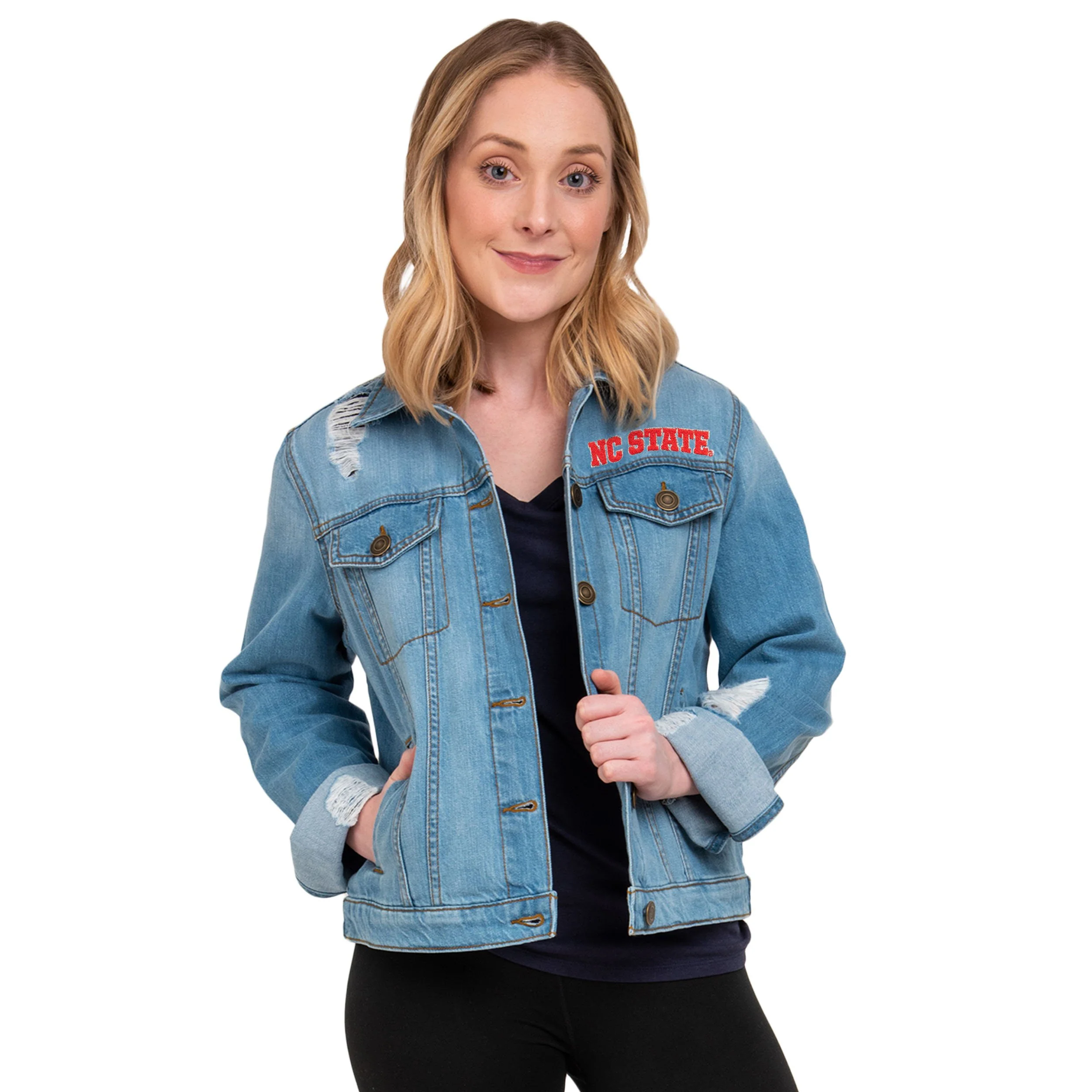 NC State Wolfpack NCAA Womens Denim Days Jacket