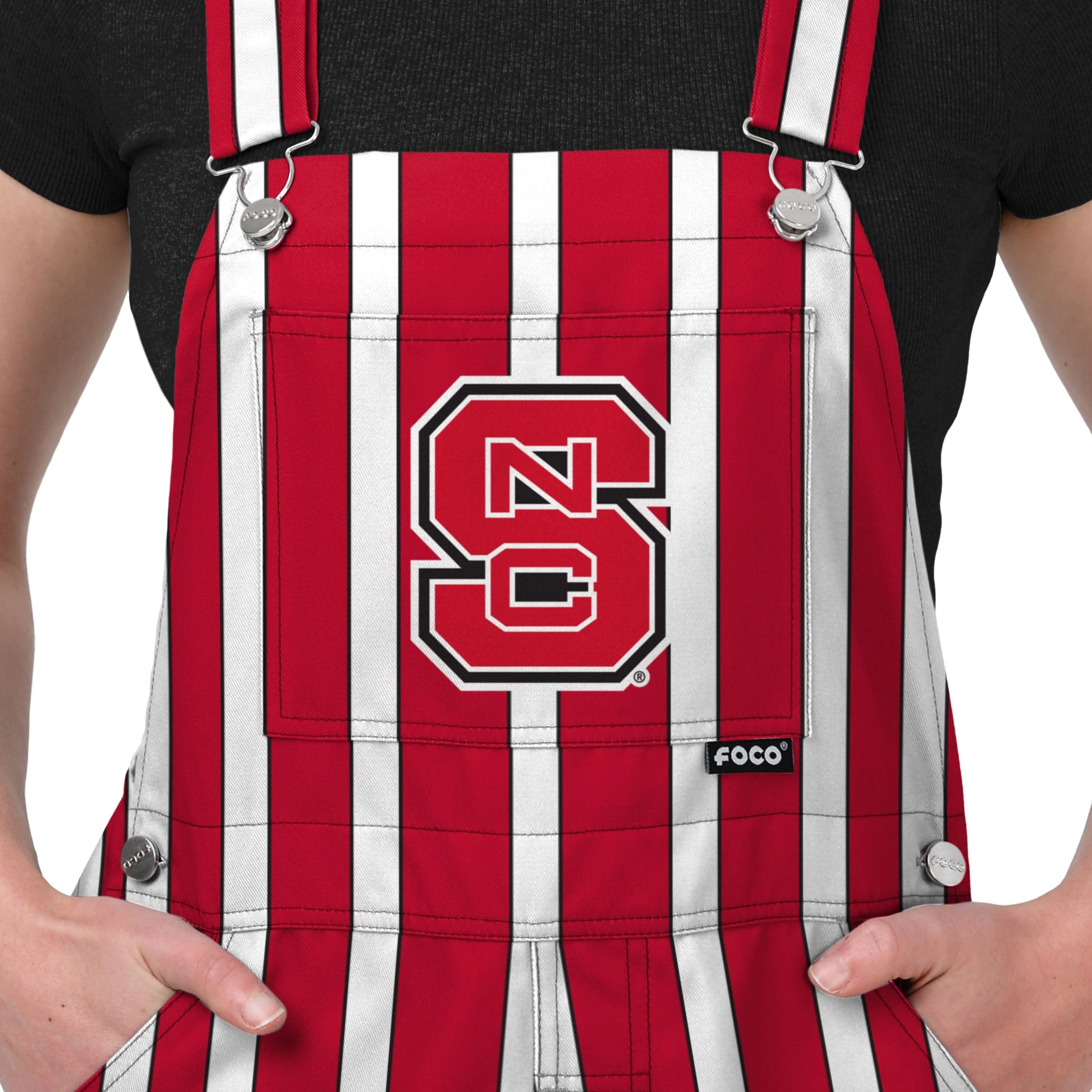 NC State Wolfpack NCAA Womens Sideline Spirit Bib Overalls - Image 4