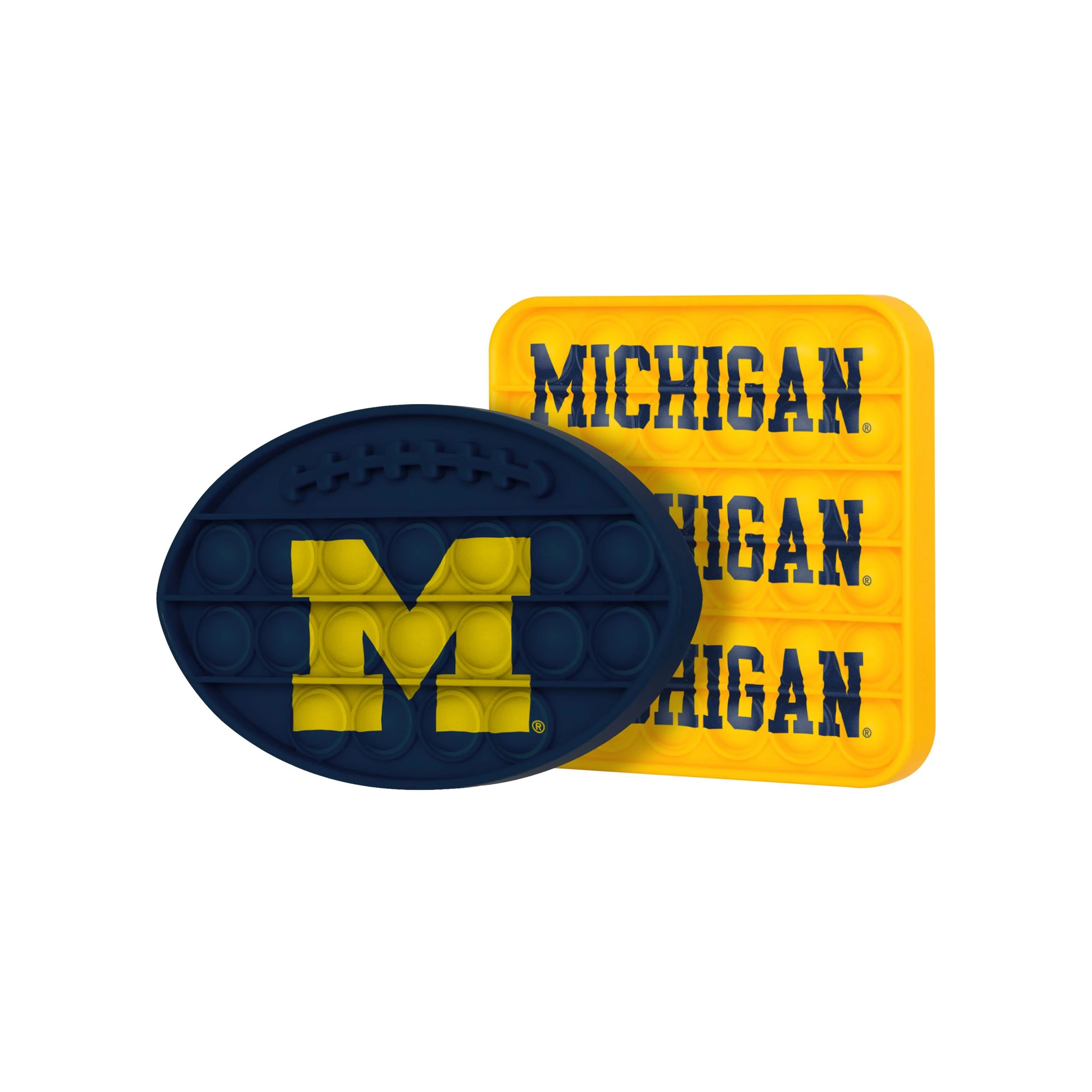 NCAA 2 Pack Ball & Square Push-Itz Fidgets - Select Your Team ! - Image 7