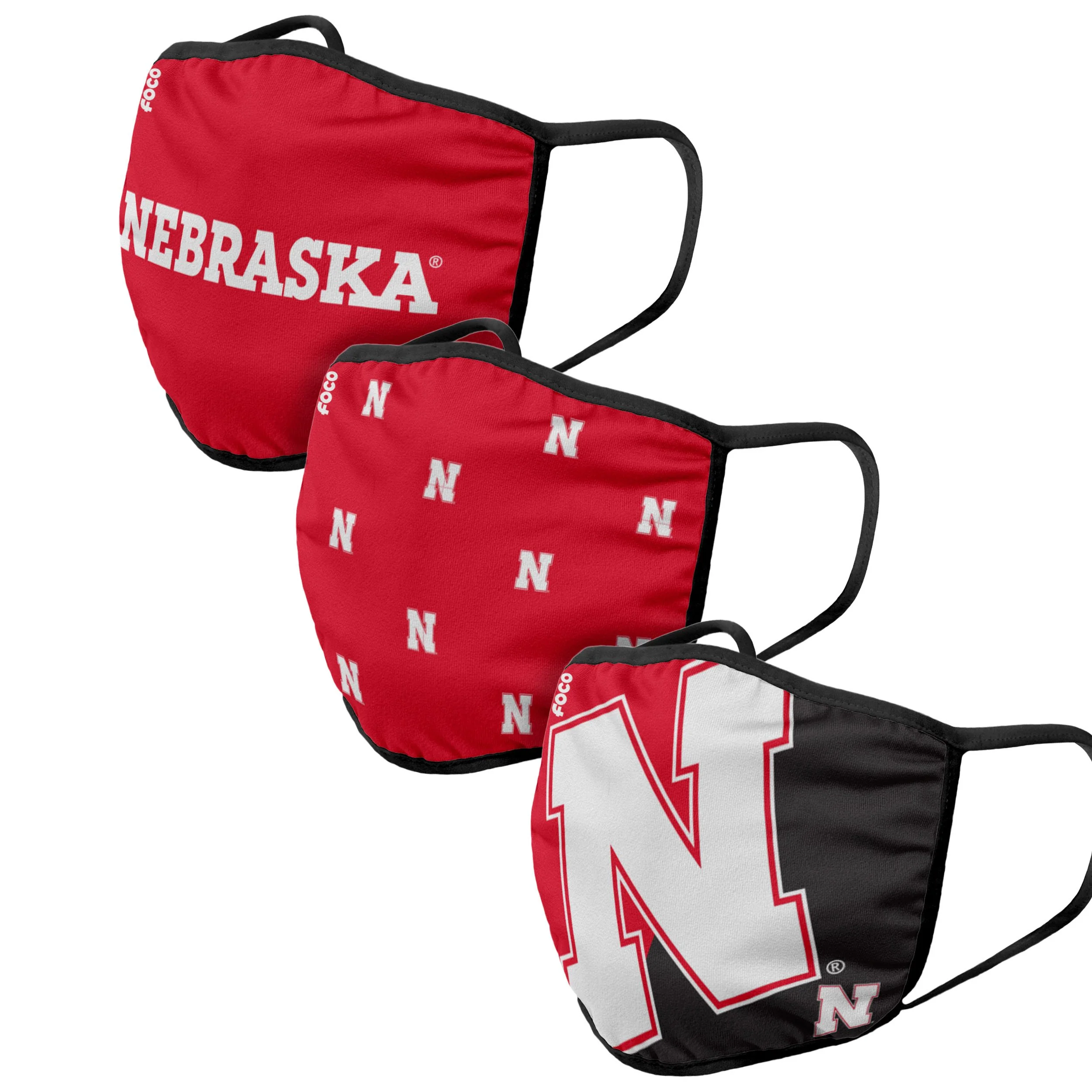 Nebraska Cornhuskers NCAA 3 Pack Face Cover