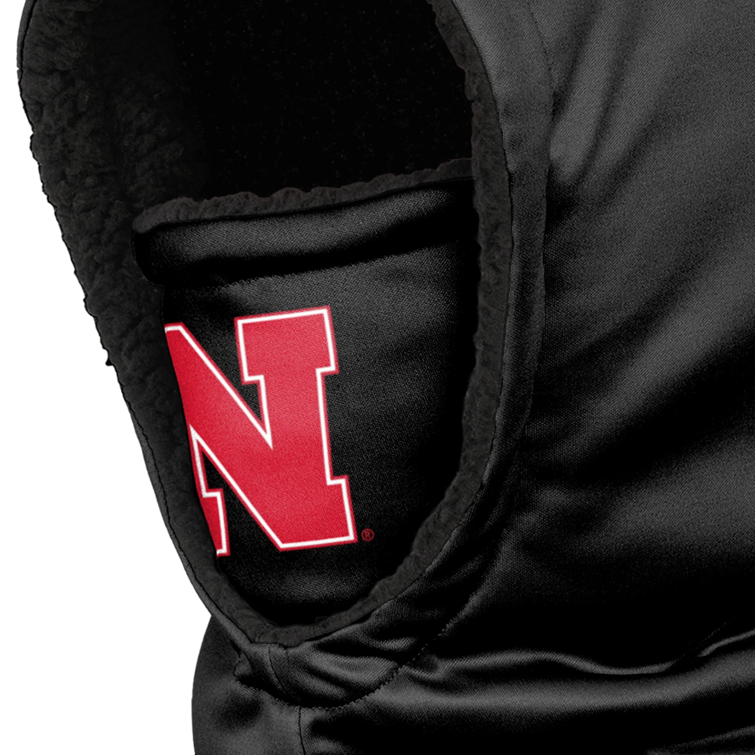 Nebraska Cornhuskers NCAA Black Hooded Gaiter - Image 3