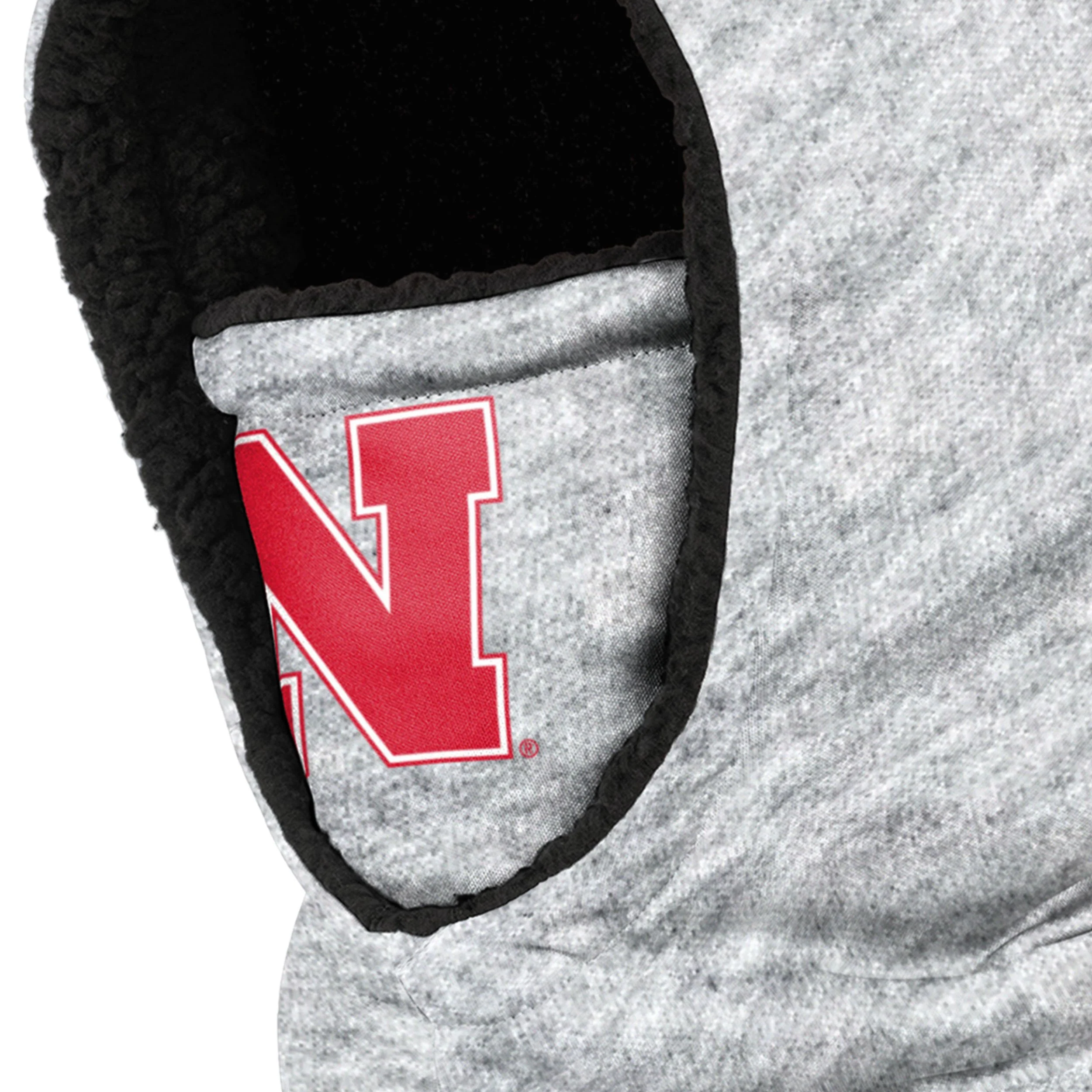 Nebraska Cornhuskers NCAA Heather Grey Big Logo Hooded Gaiter - Image 3