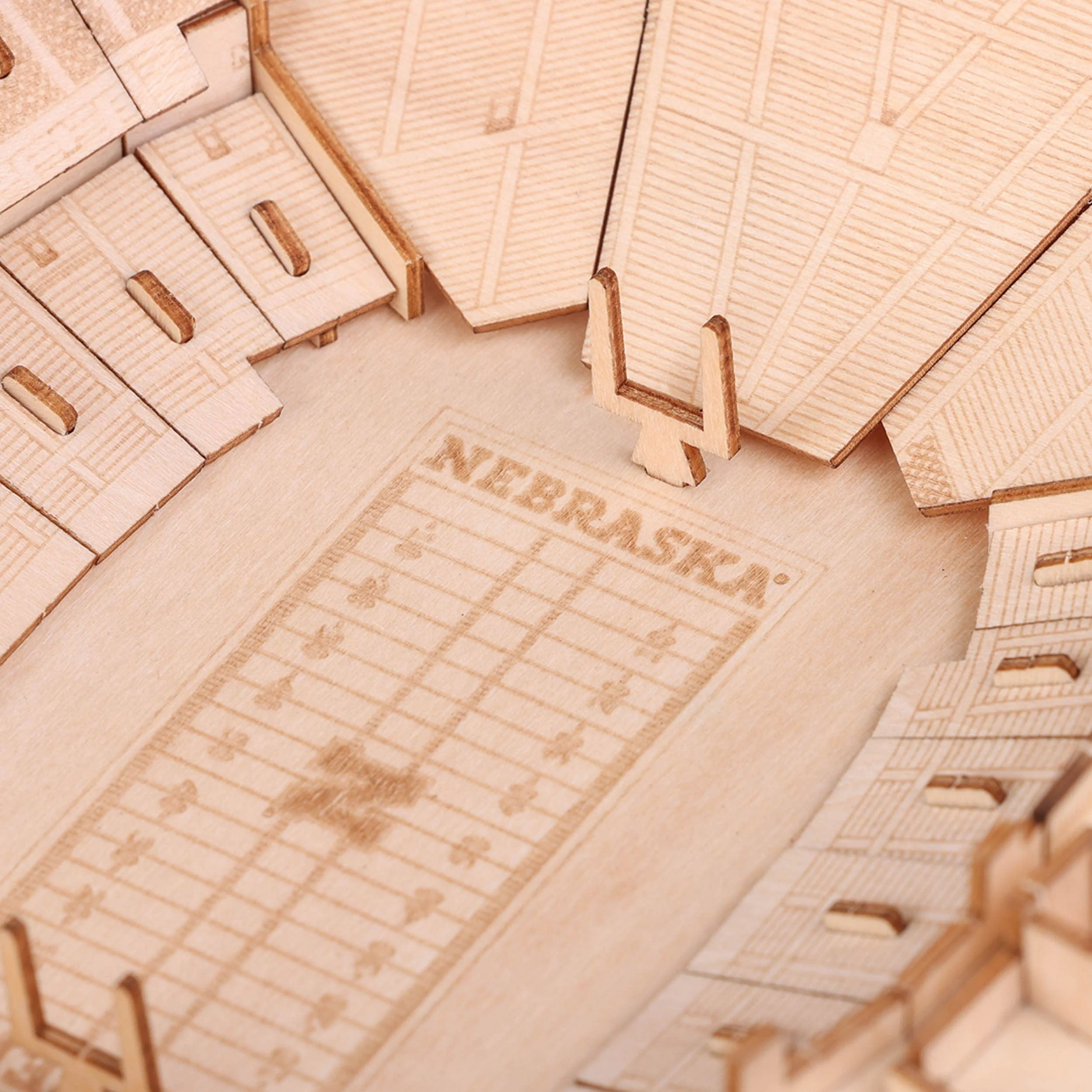 Nebraska Cornhuskers NCAA Memorial Stadium Wood PZLZ Stadium - Image 3