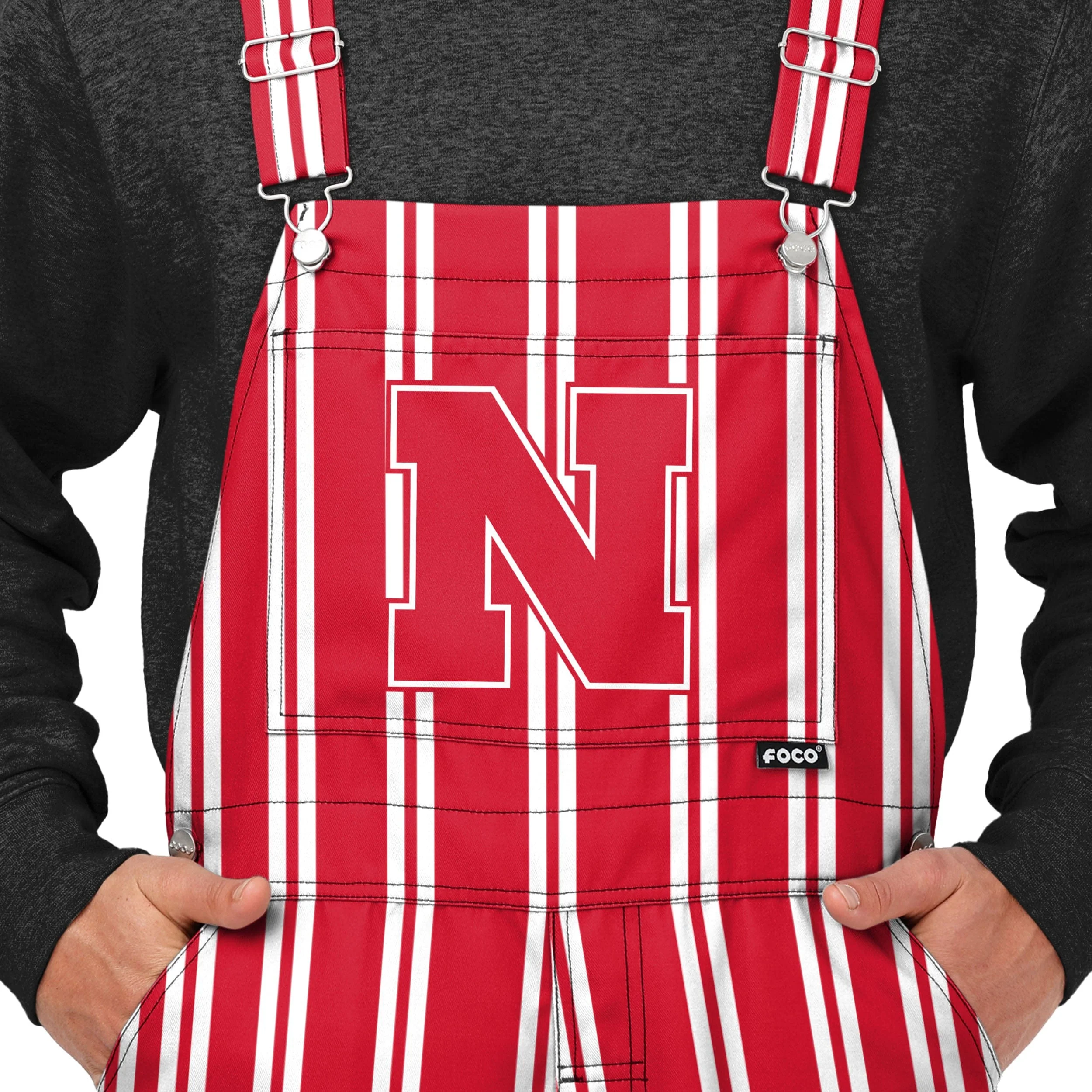 Nebraska Cornhuskers NCAA Mens Sideline Spirit Bib Overalls - Image 4