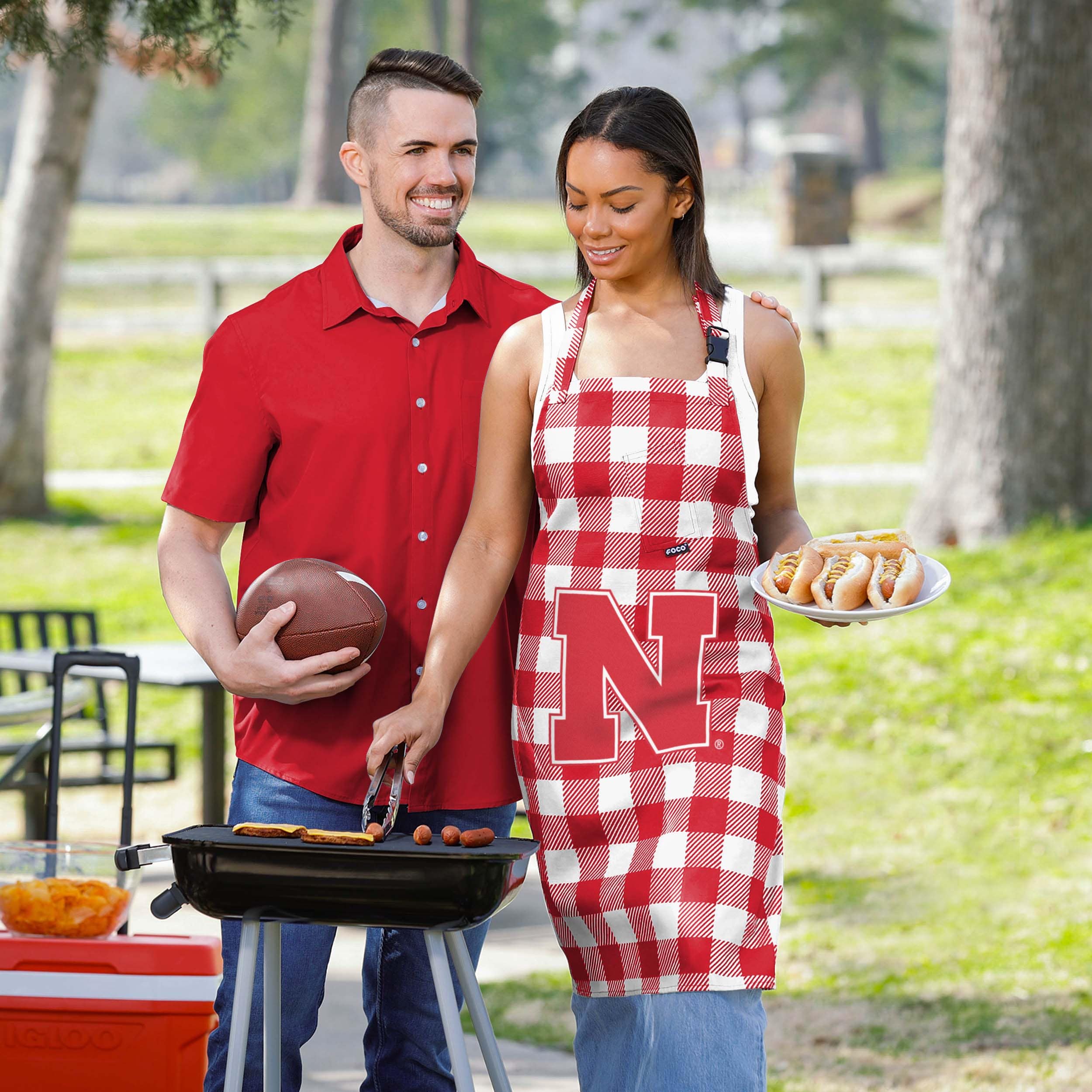 Nebraska Cornhuskers NCAA Plaid Apron - Image 5