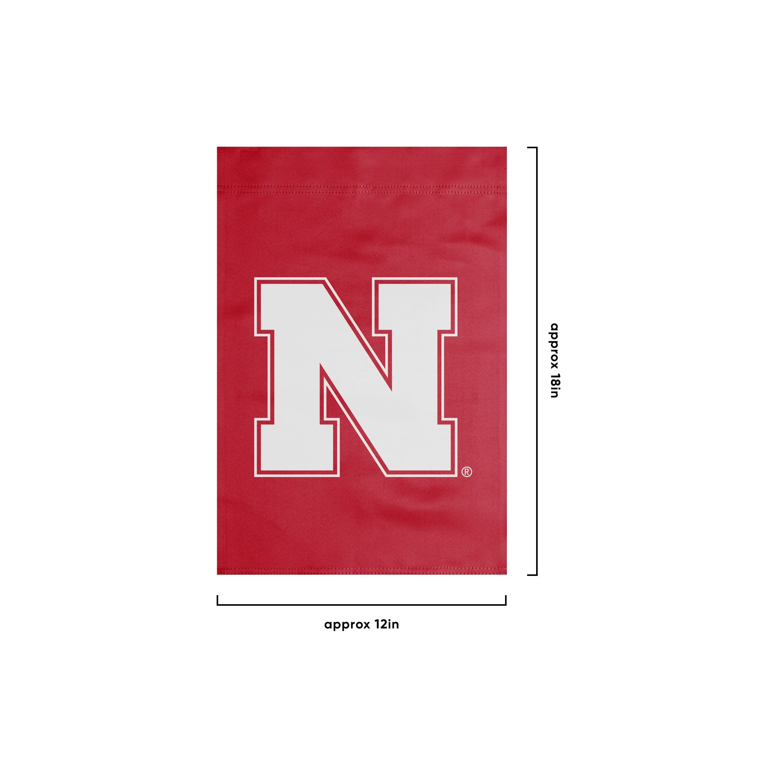 Nebraska Cornhuskers NCAA Solid Garden Flag - Image 3
