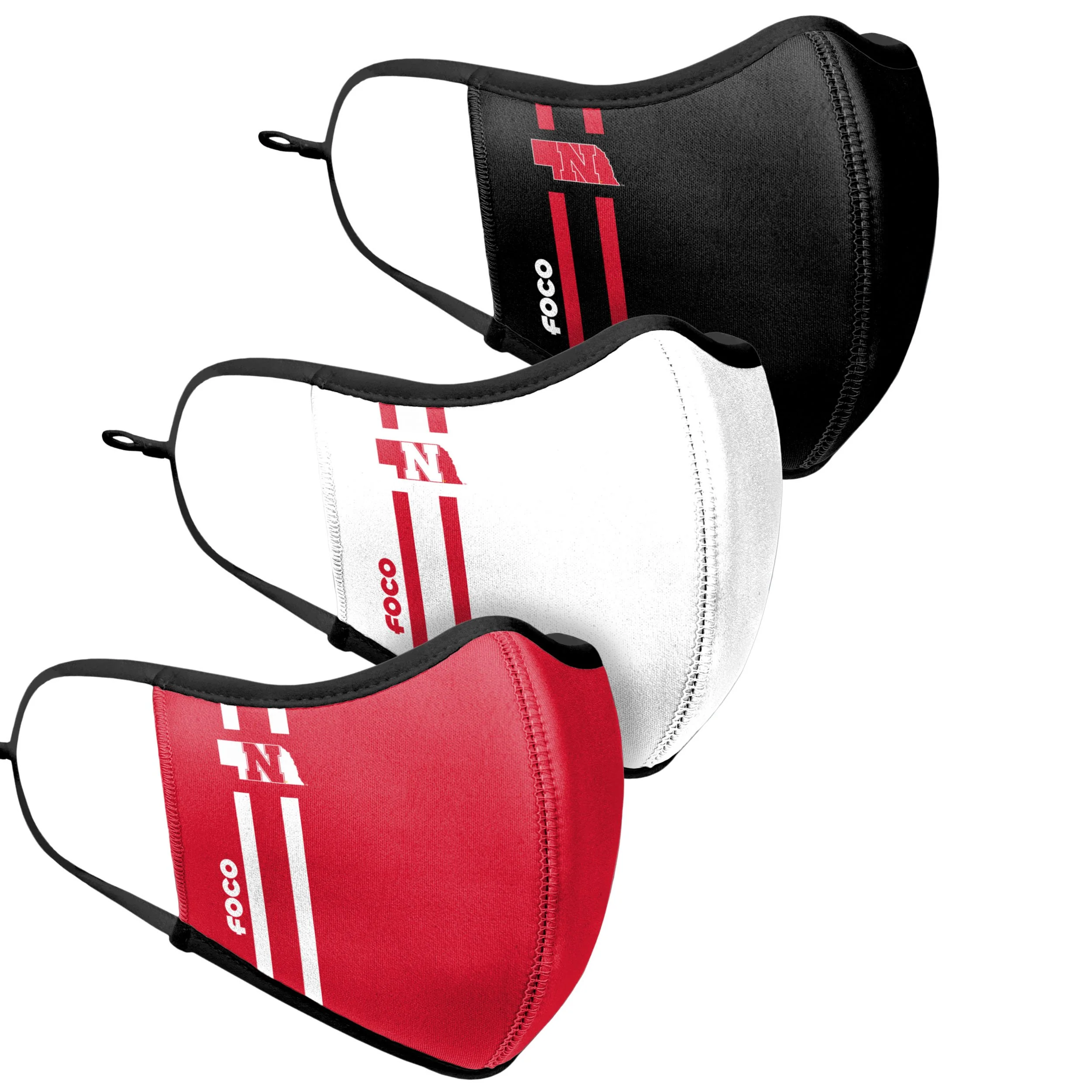 Nebraska Cornhuskers NCAA Sport 3 Pack Face Cover - Image 3