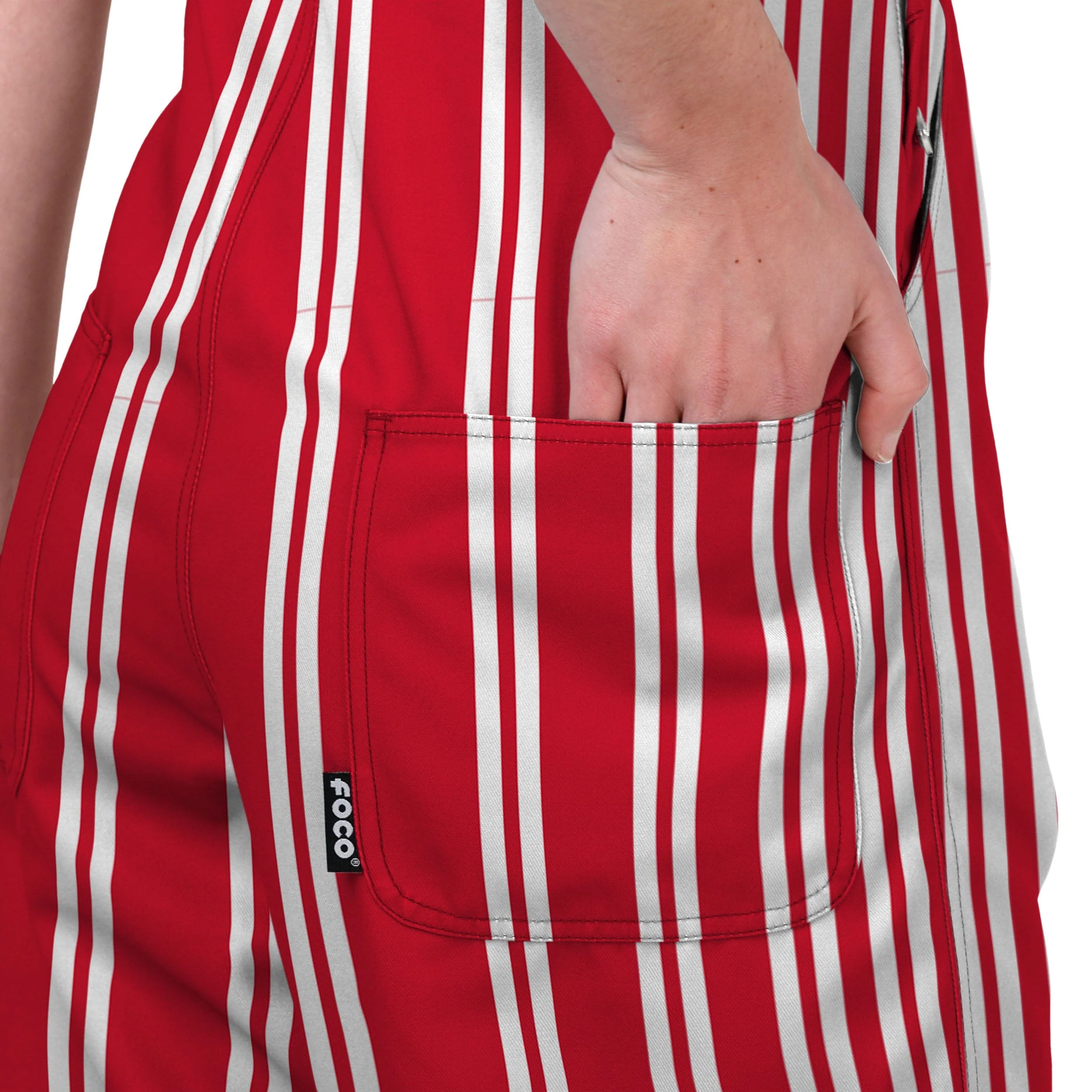 Nebraska Cornhuskers NCAA Womens Sideline Spirit Bib Overalls - Image 6