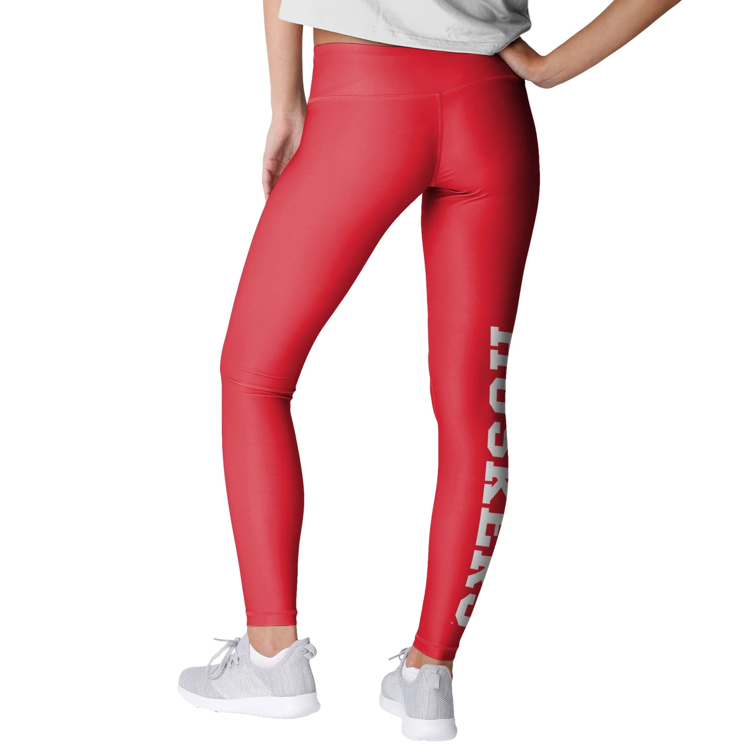 Nebraska Cornhuskers NCAA Womens Solid Big Wordmark Leggings - Image 2