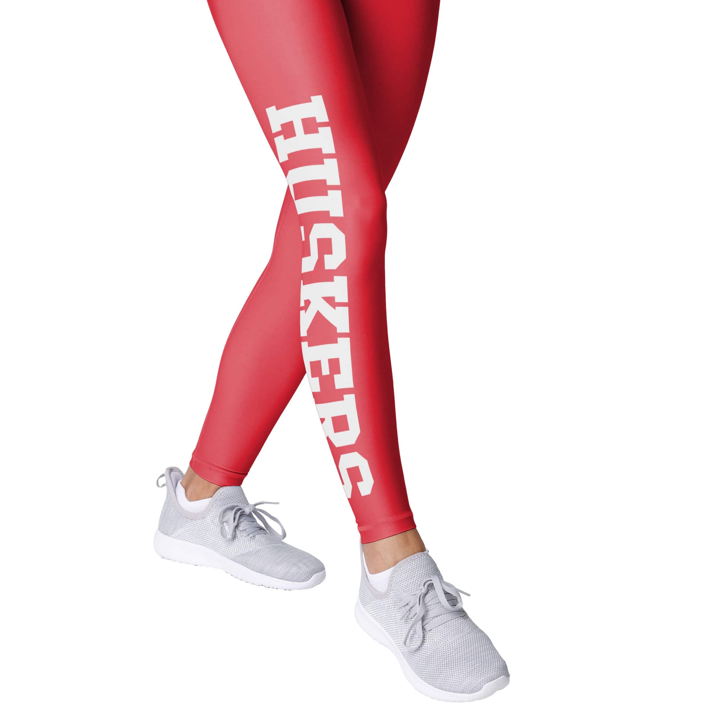 Nebraska Cornhuskers NCAA Womens Solid Big Wordmark Leggings - Image 4