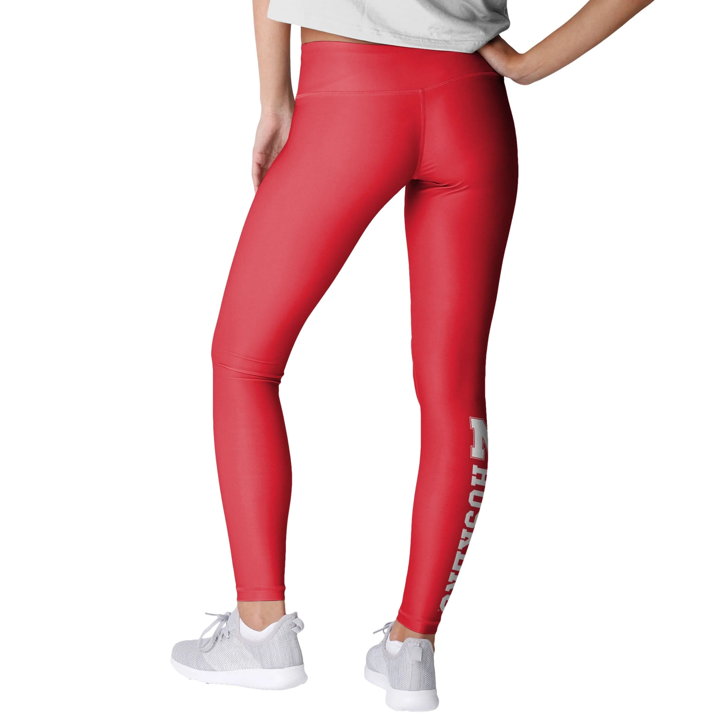 Nebraska Cornhuskers NCAA Womens Solid Wordmark Leggings - Image 2