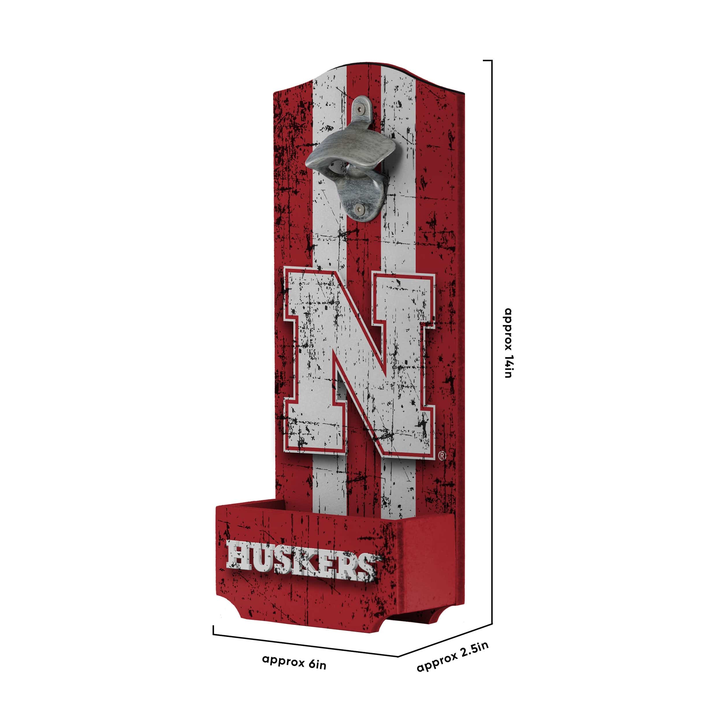 Nebraska Cornhuskers NCAA Wooden Bottle Cap Opener Sign - Image 5