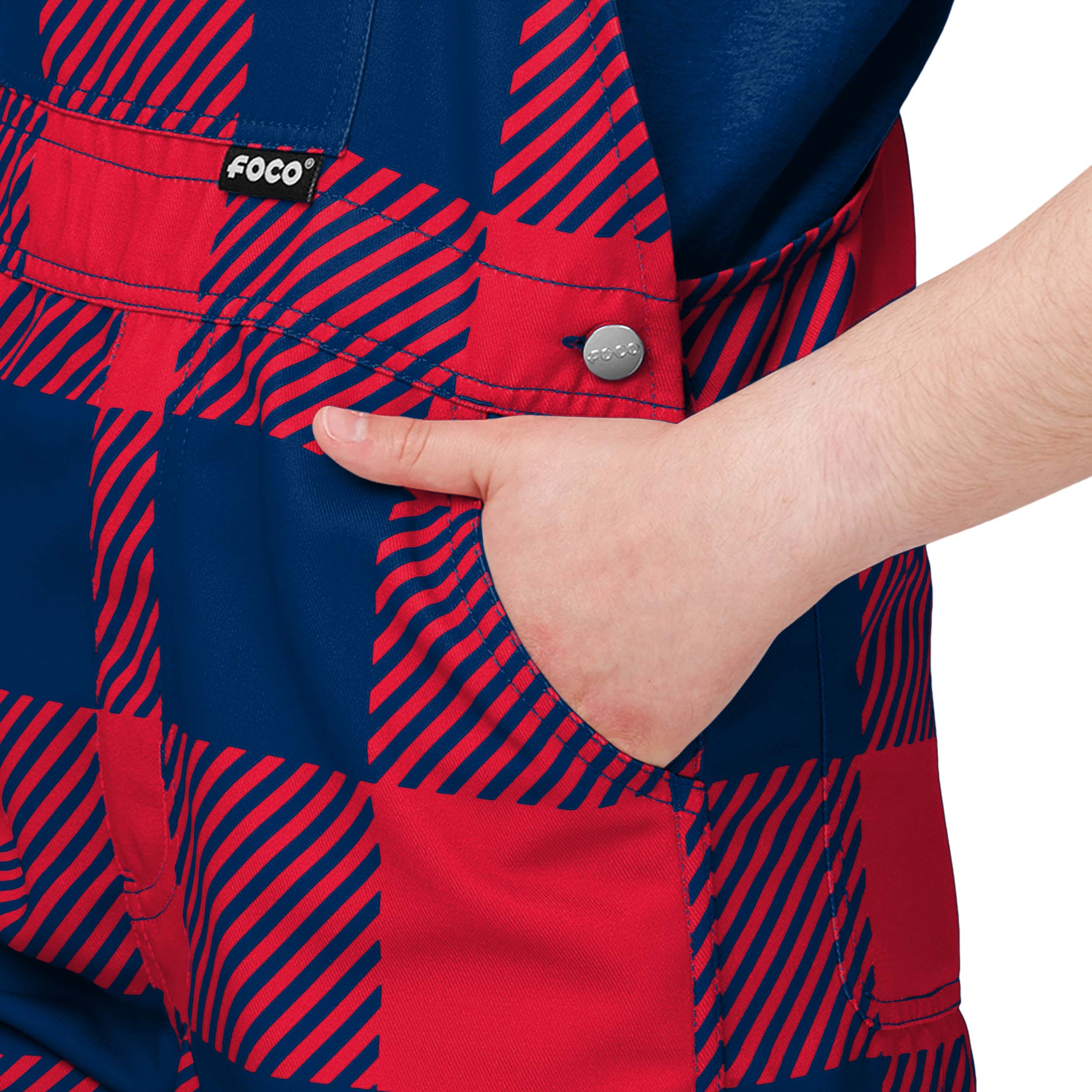 New England Patriots NFL Youth Plaid Bib Overalls - Image 5