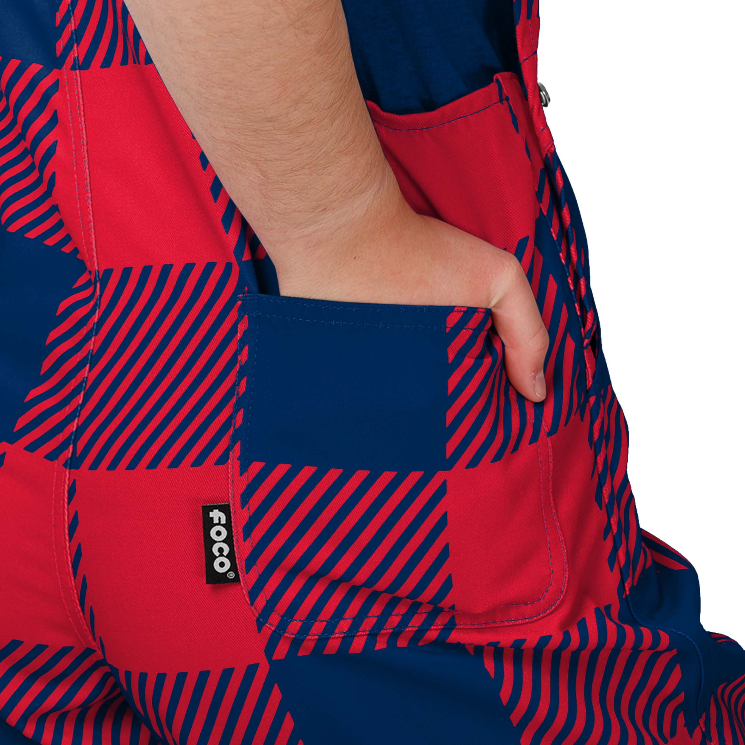 New England Patriots NFL Youth Plaid Bib Overalls - Image 6
