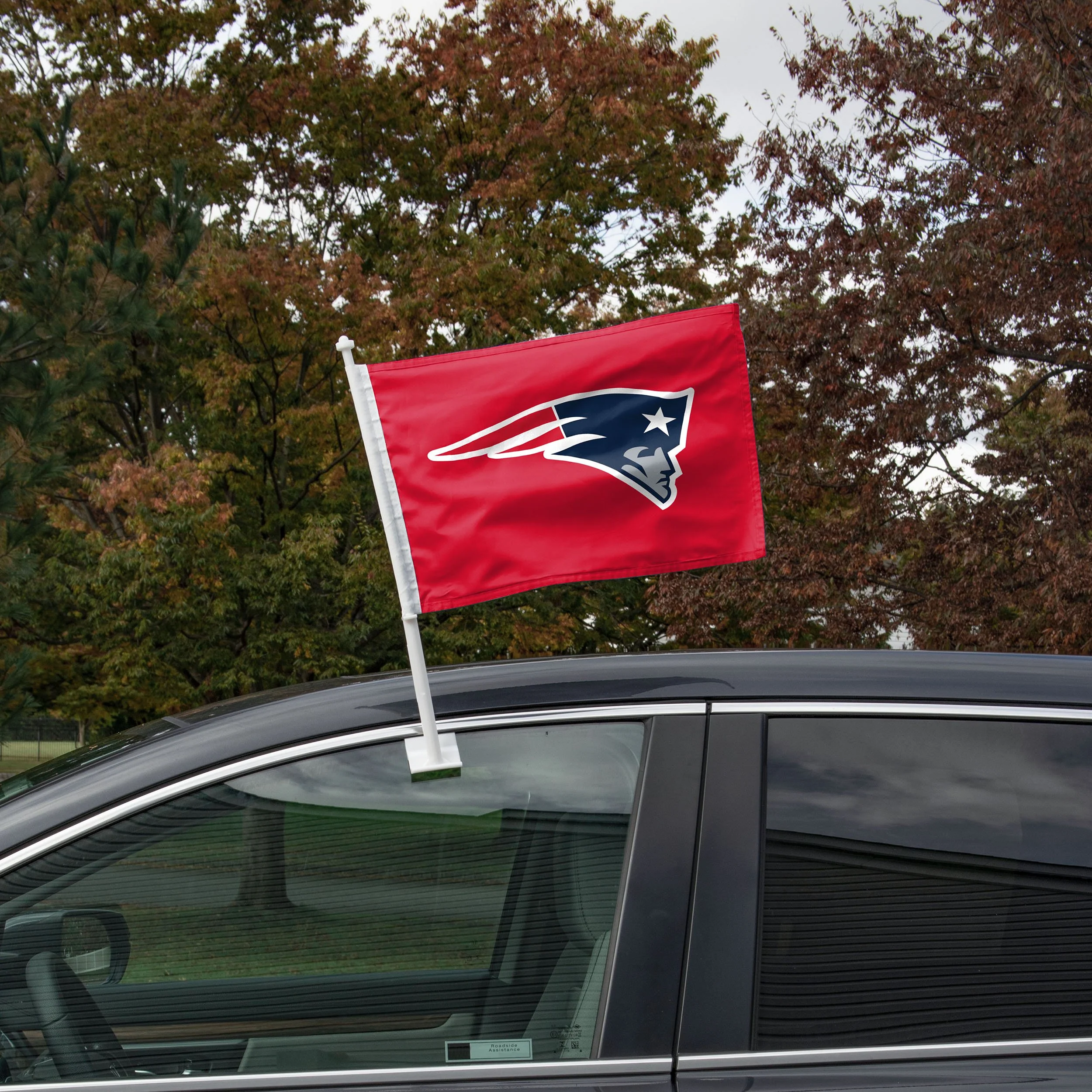 New England Patriots NFL 2 Pack Solid Car Flag - Image 2