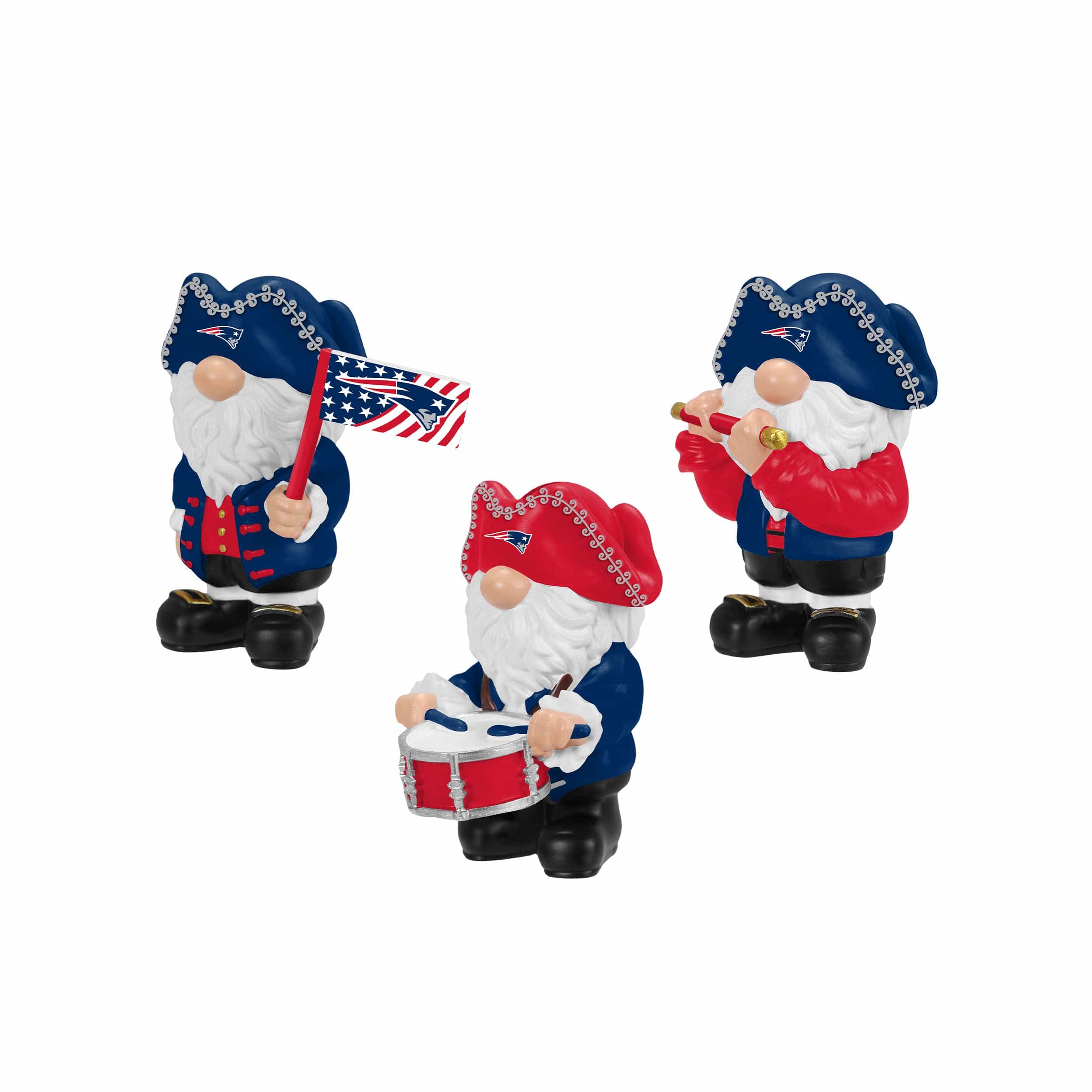New England Patriots NFL 3 Pack Americana Mini Gnome Set - Image 3