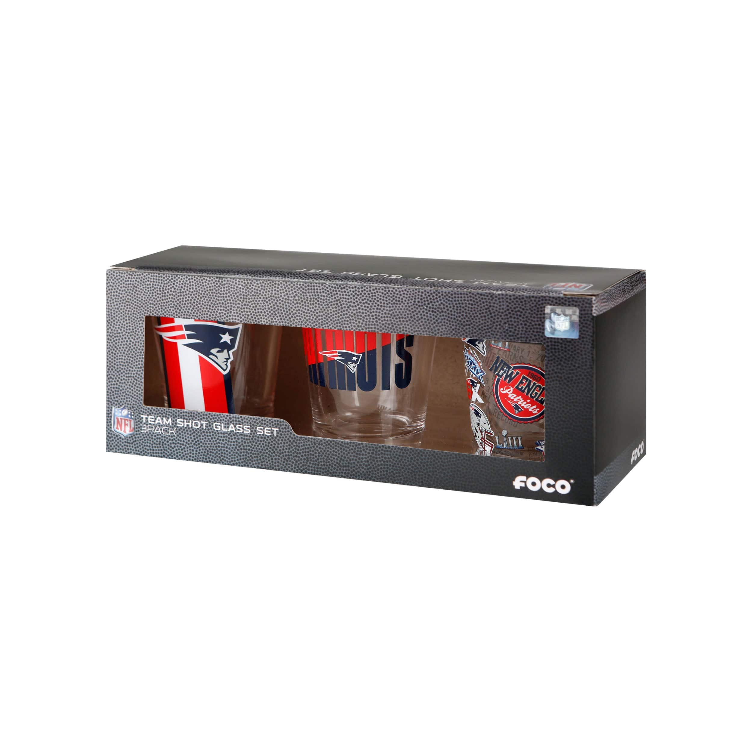 New England Patriots NFL 3 Pack Shot Glass - Image 5