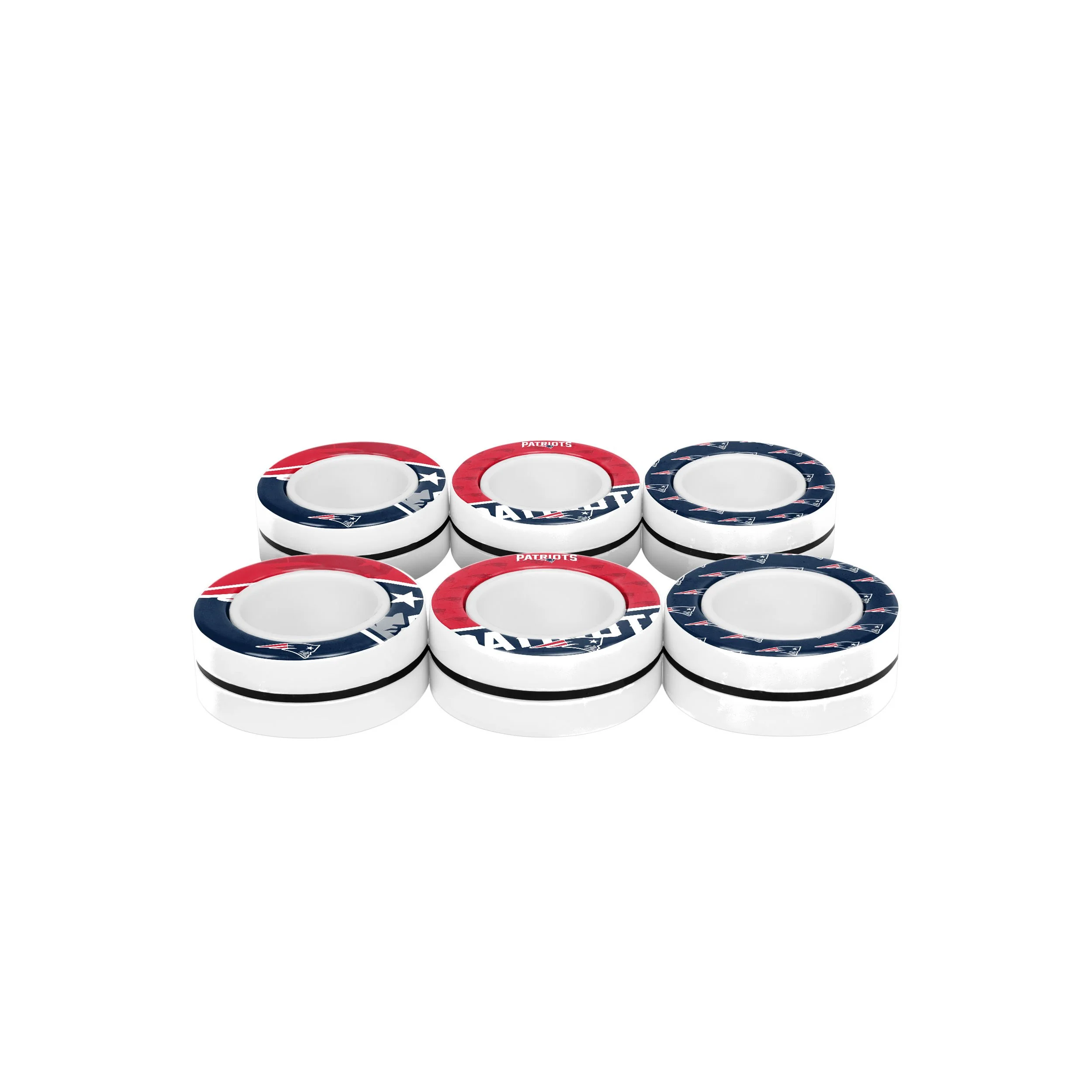 New England Patriots NFL 6 Pack Magnetic Finger Rings - Image 3