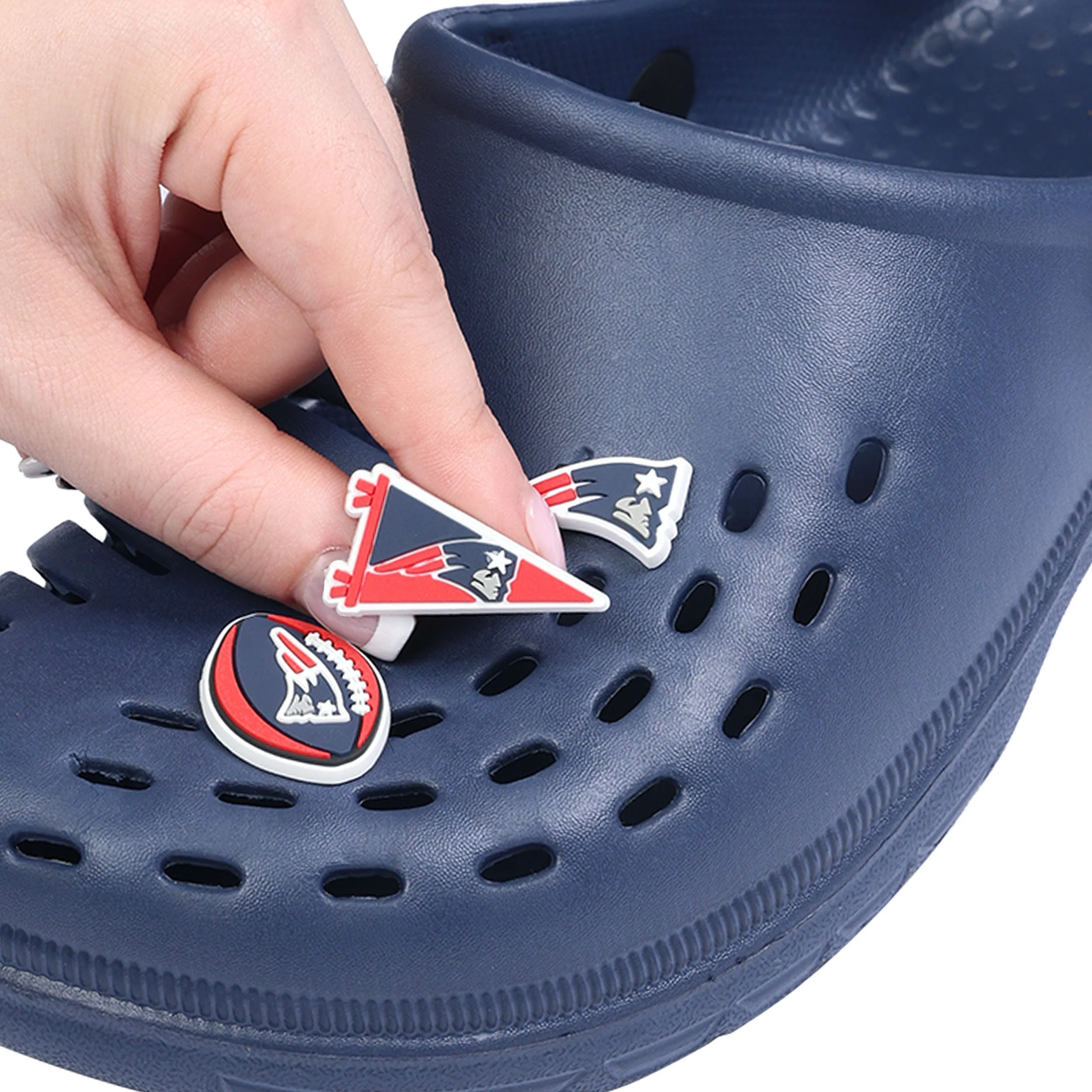 New England Patriots NFL 6 Pack Team Clog Charms - Image 3