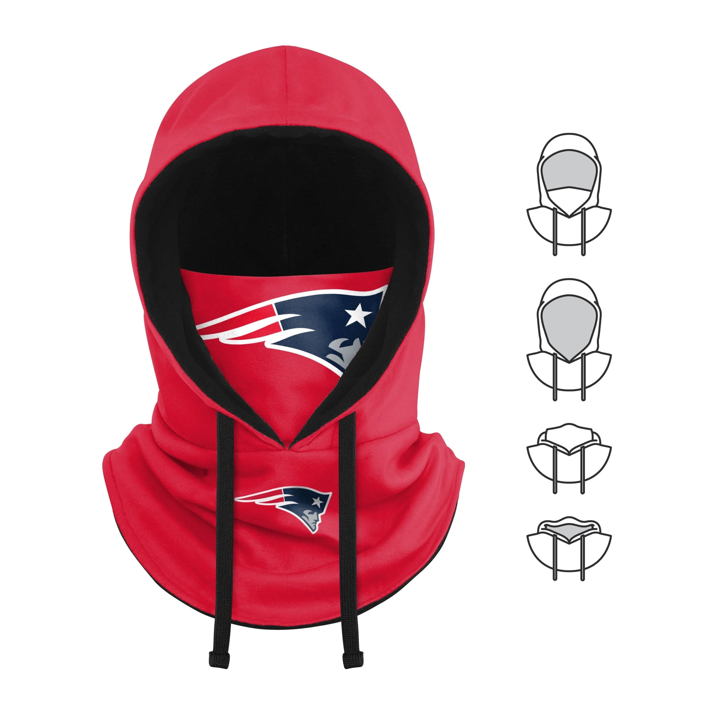 New England Patriots NFL Alternate Team Color Drawstring Hooded Gaiter - Image 5