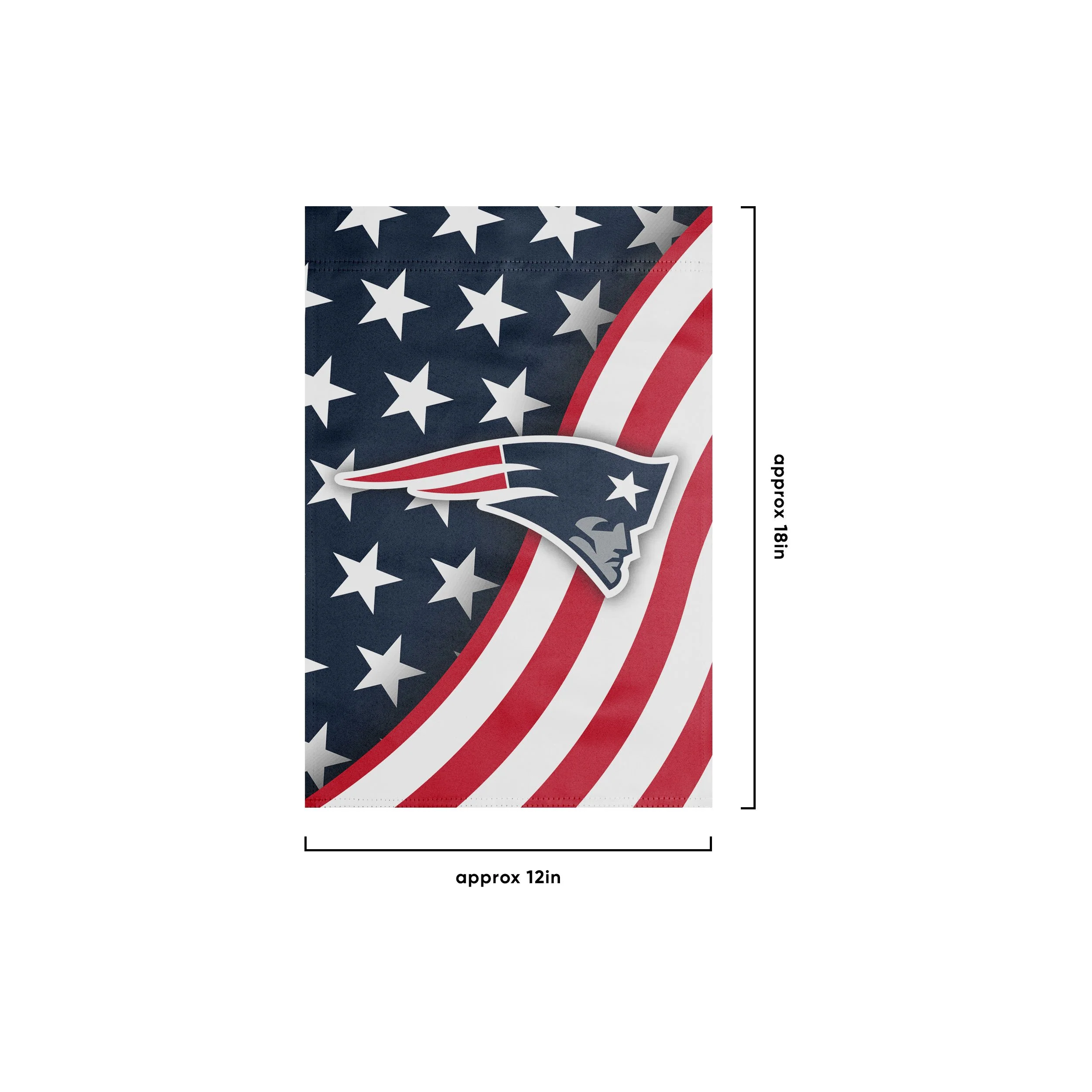New England Patriots NFL Americana Garden Flag - Image 3