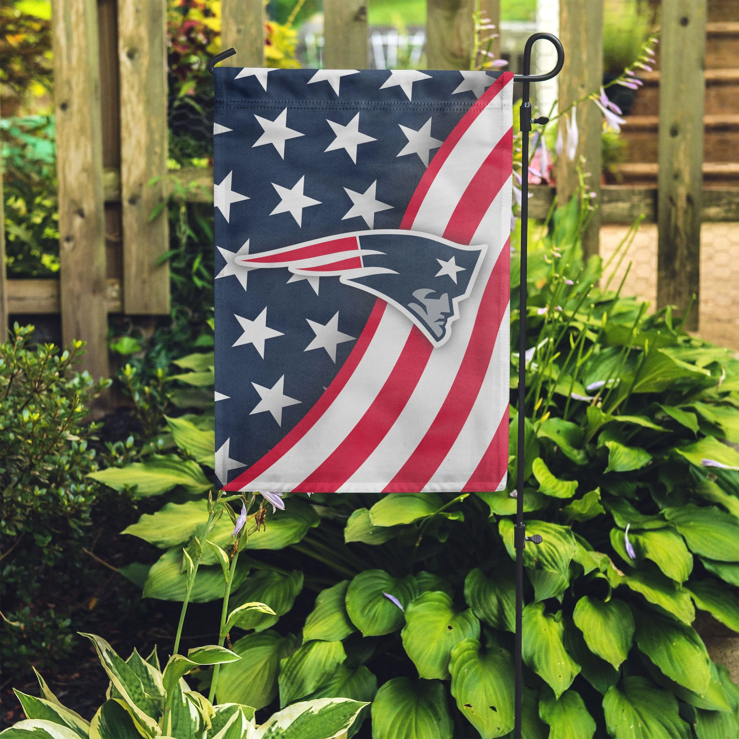 New England Patriots NFL Americana Garden Flag - Image 4