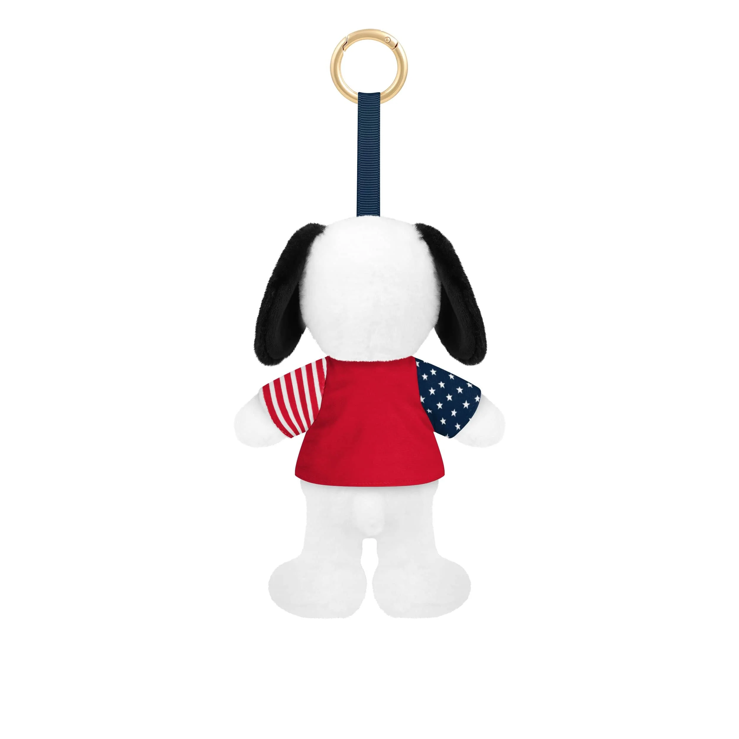 New England Patriots NFL Americana Plush Snoopy Peanuts Bag Charm Keychain - Image 2
