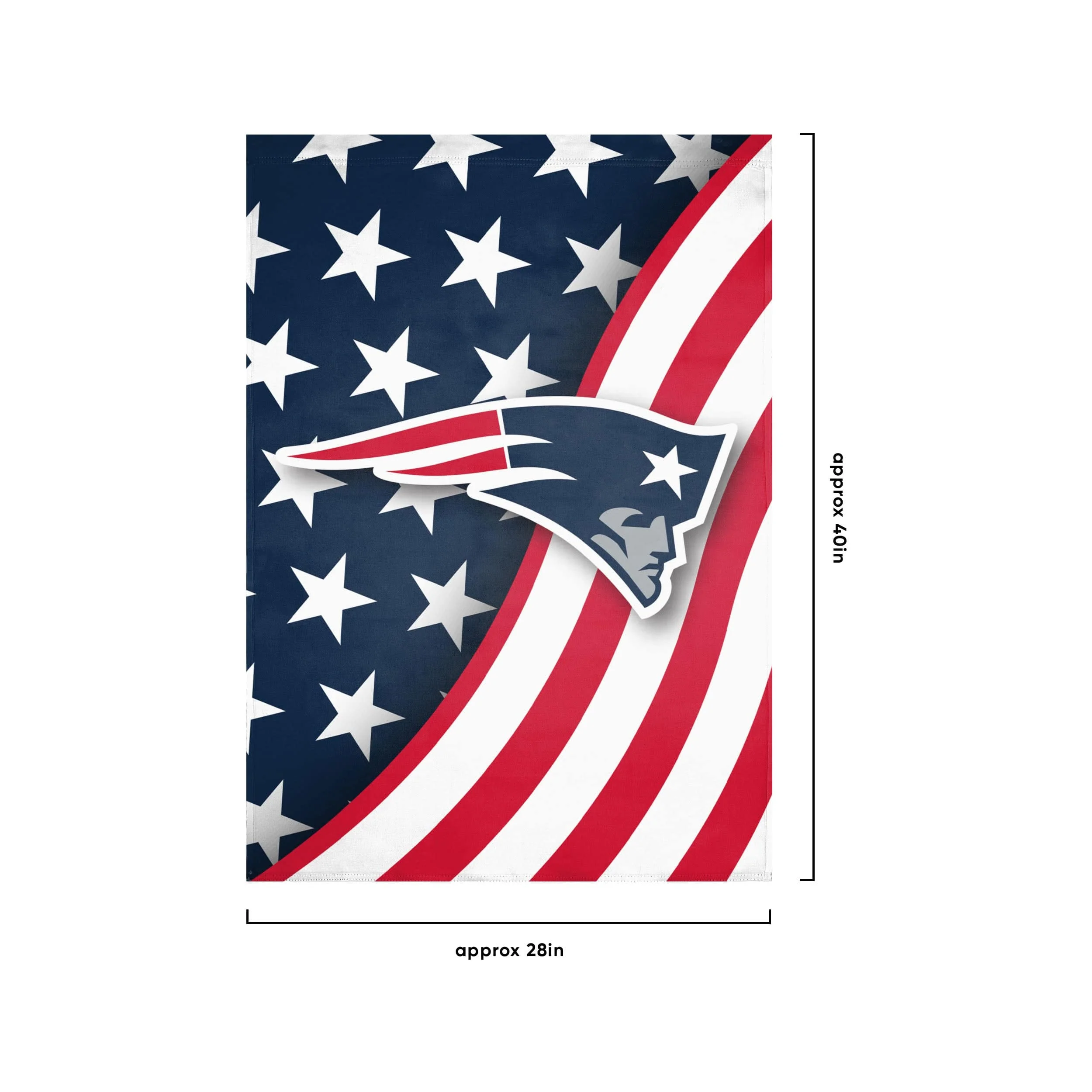 New England Patriots NFL Americana Vertical Flag - Image 3