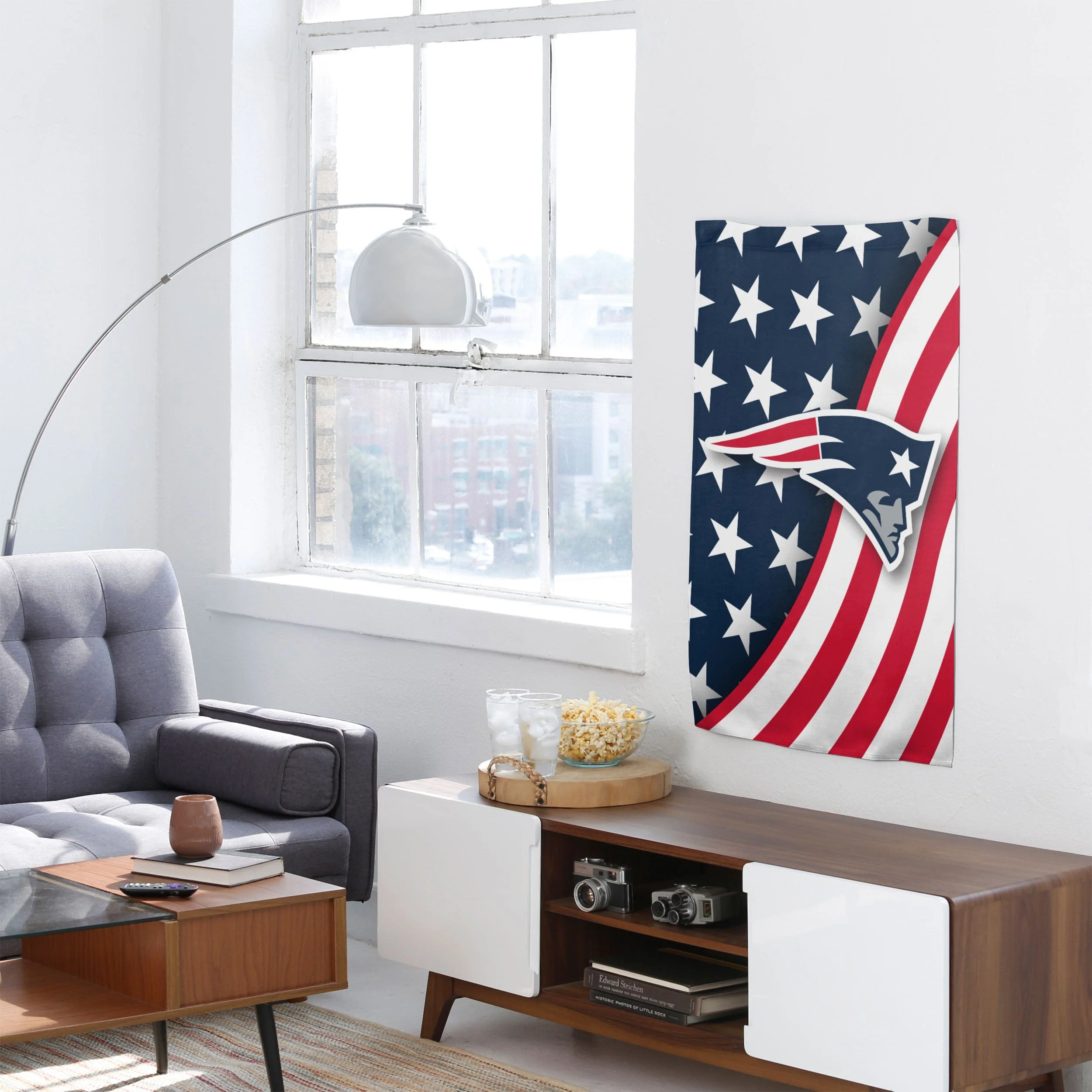 New England Patriots NFL Americana Vertical Flag - Image 4