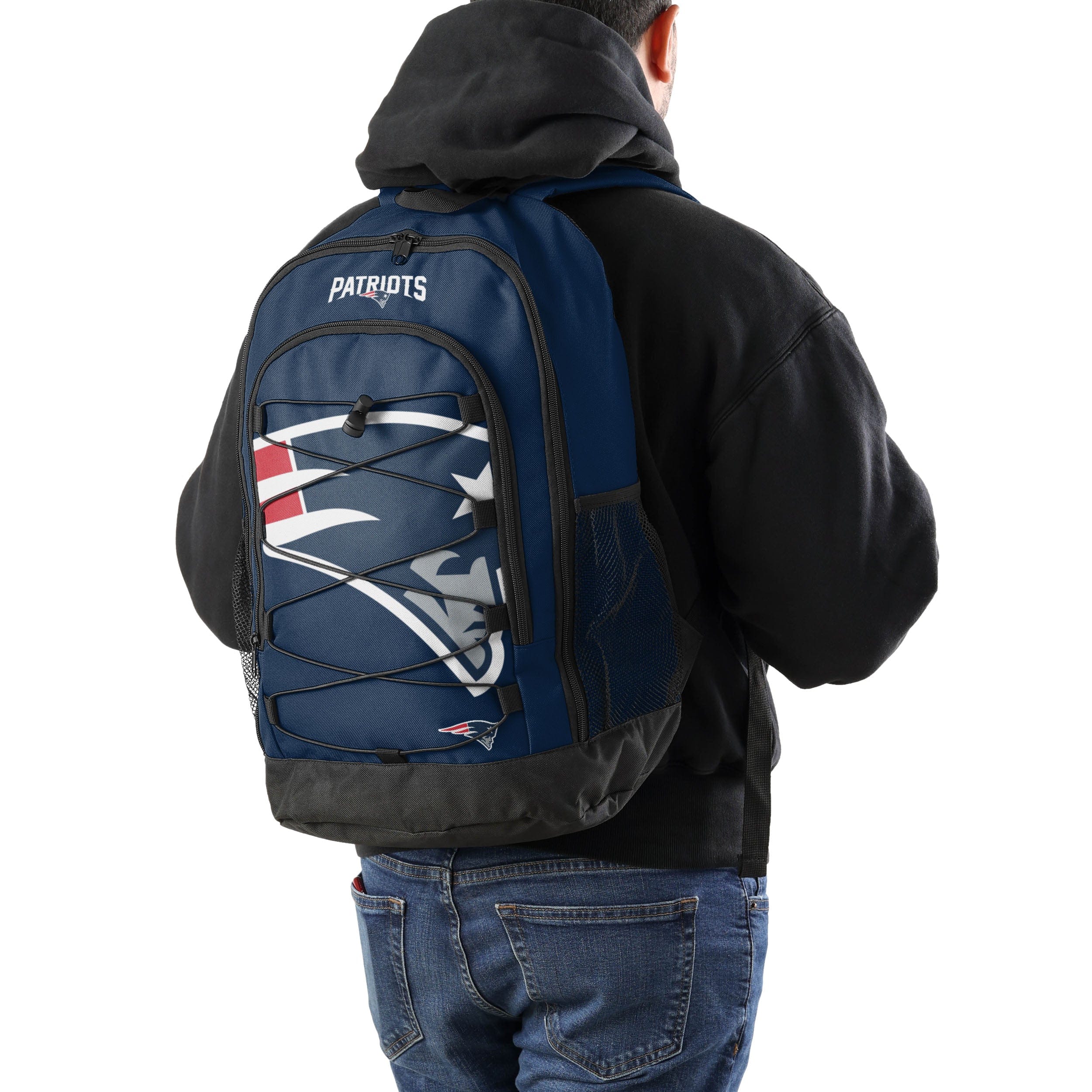 New England Patriots NFL Big Logo Bungee Backpack - Image 4