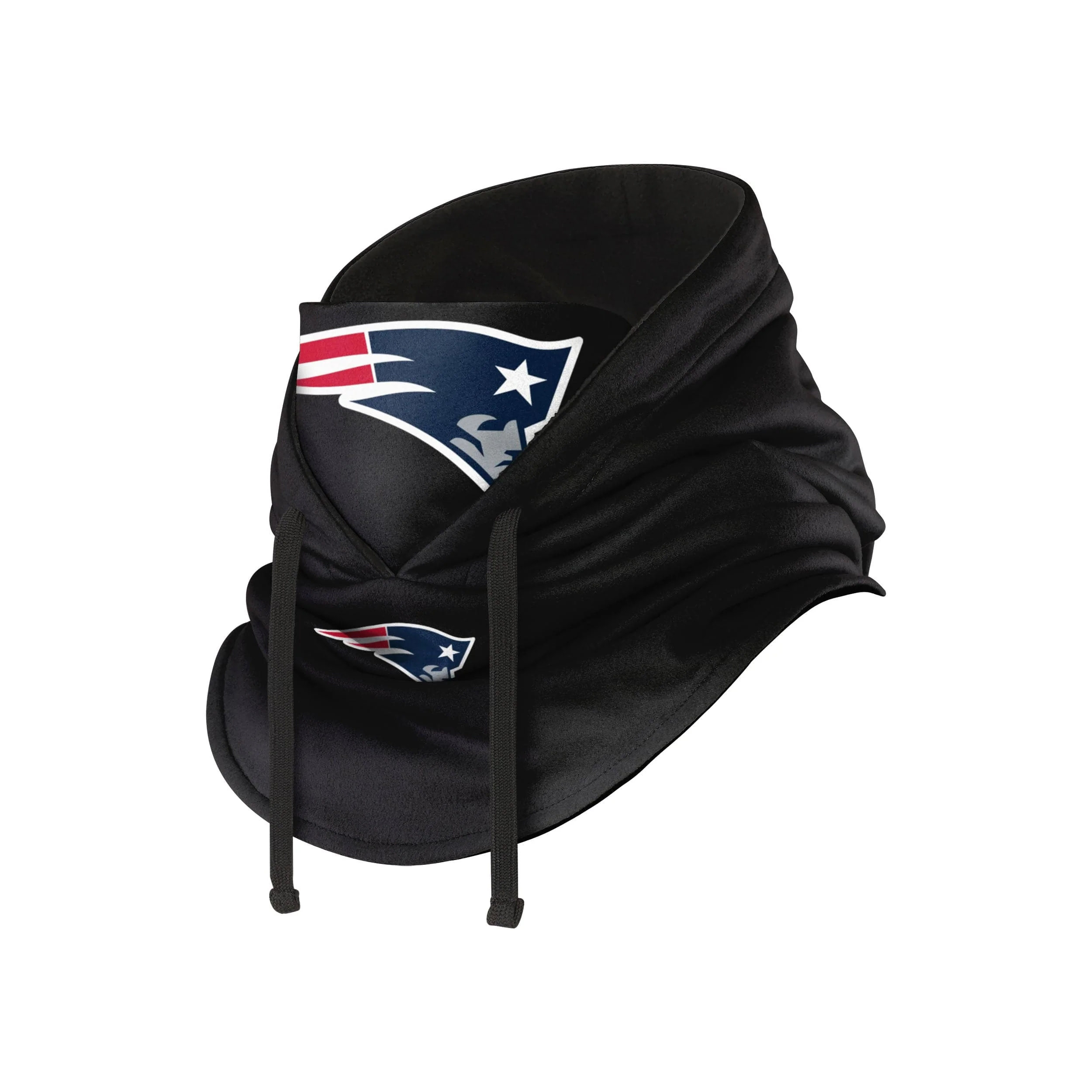 New England Patriots NFL Black Drawstring Hooded Gaiter - Image 2