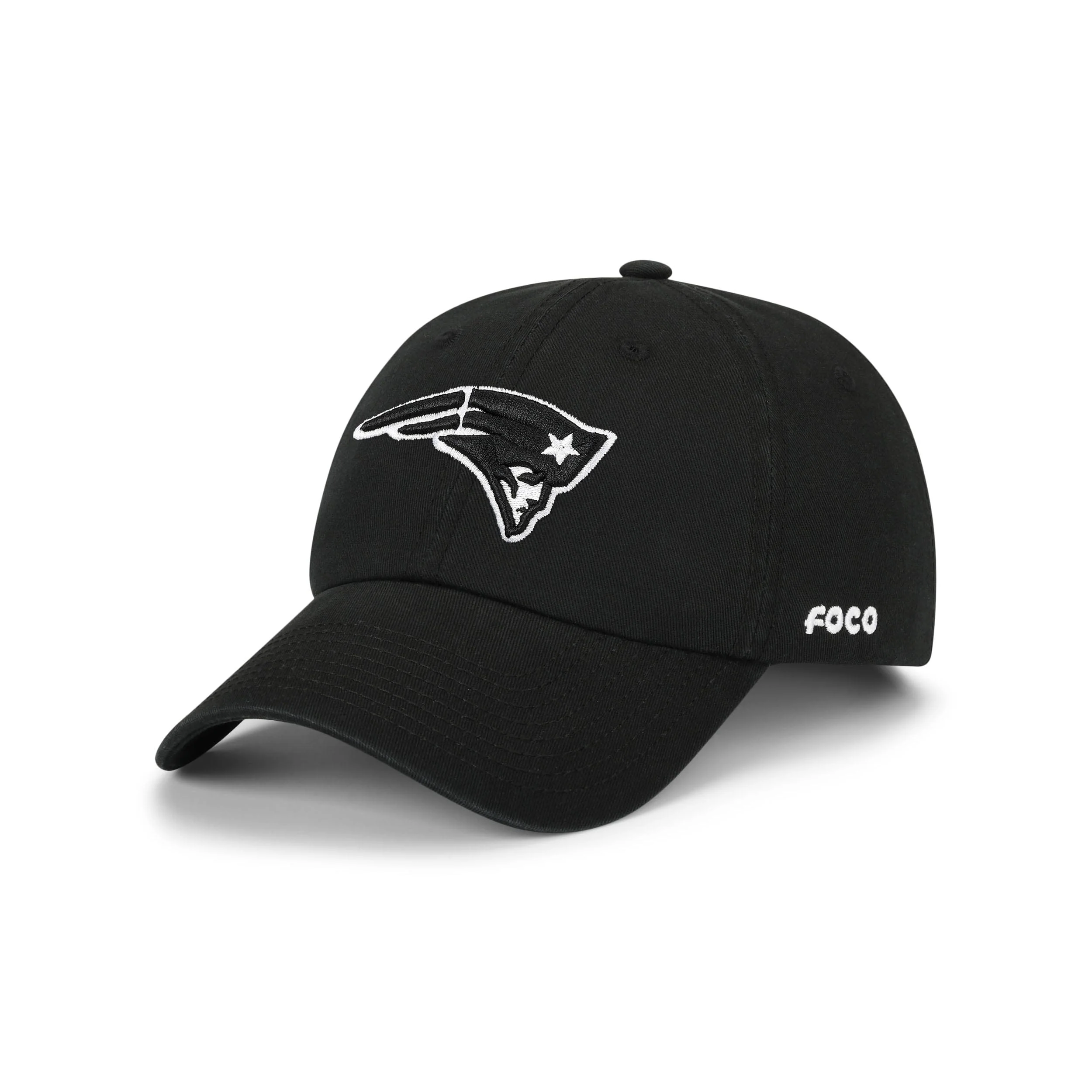 New England Patriots NFL Black & White Casual Cap