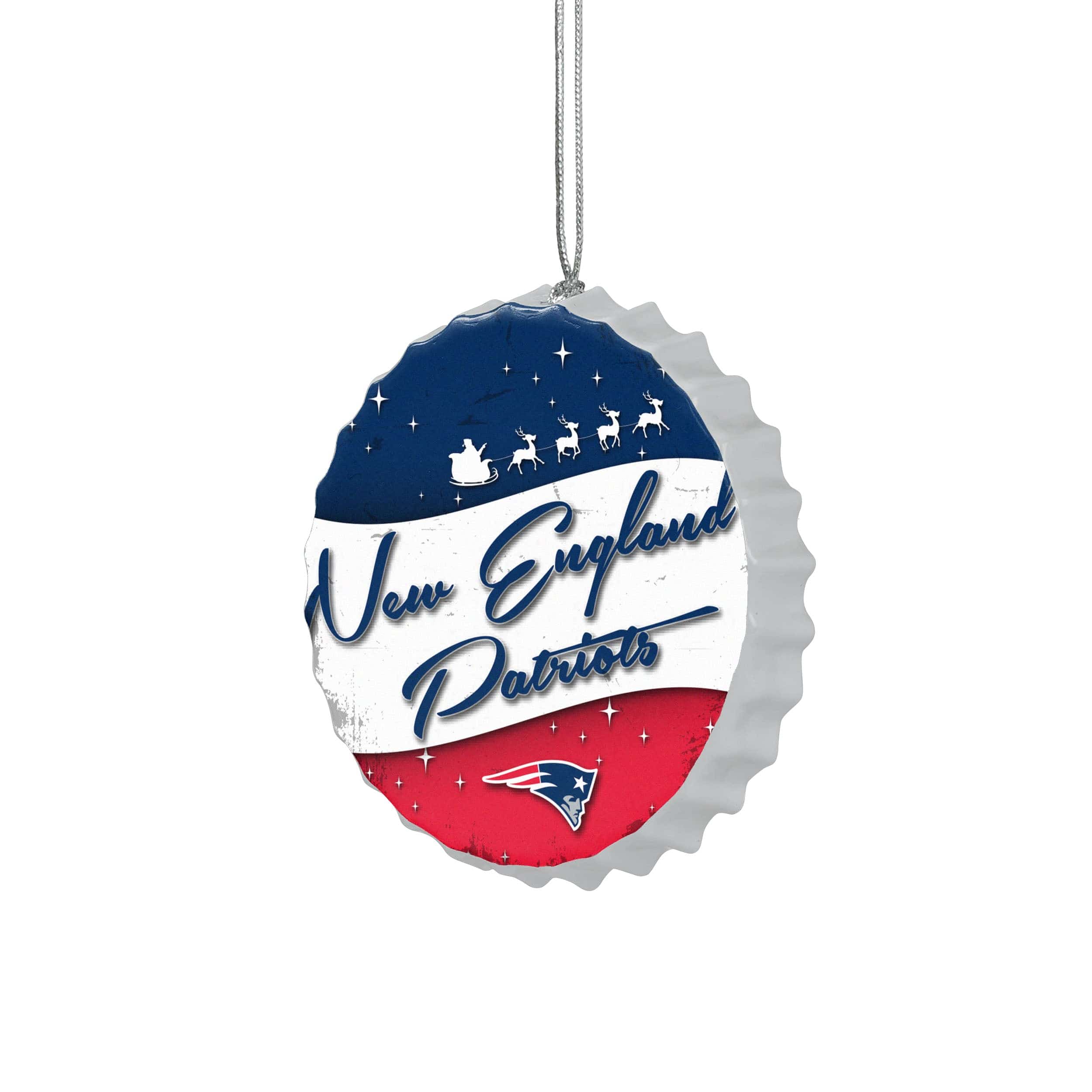 New England Patriots NFL Bottlecap Sign Ornament - Image 2
