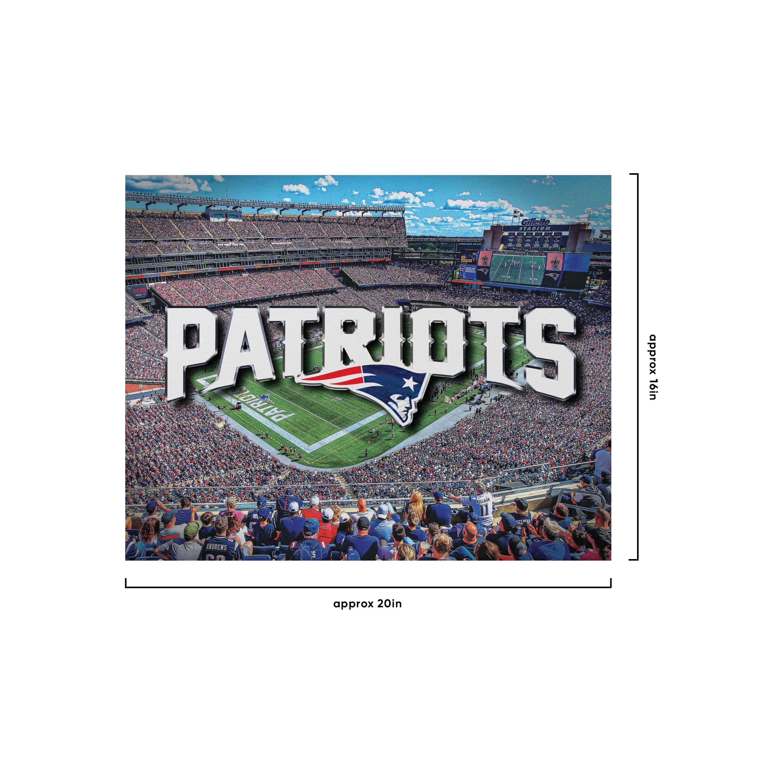 New England Patriots NFL Canvas Wall Sign - Image 4