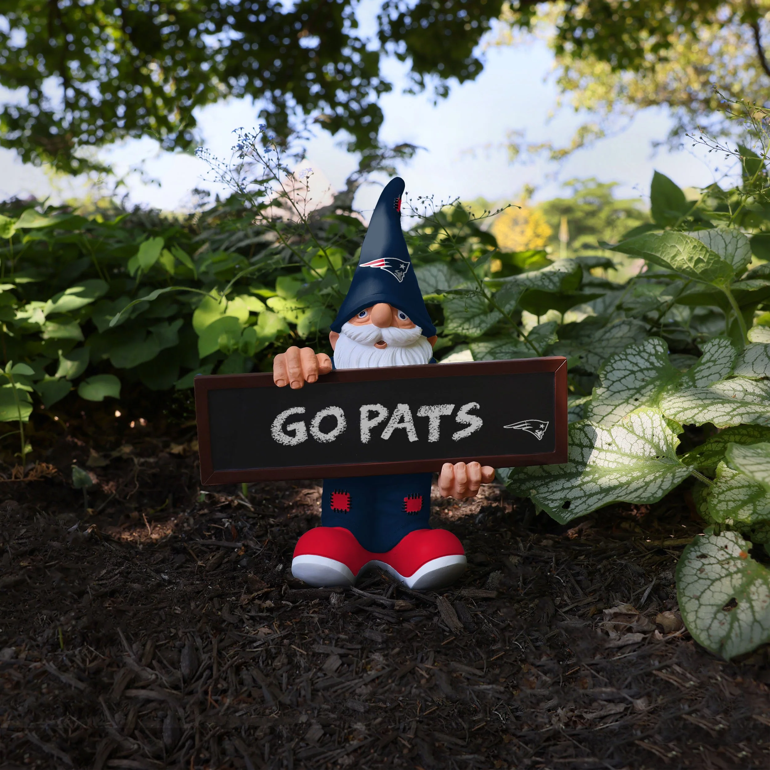 New England Patriots NFL Chalkboard Sign Gnome - Image 5