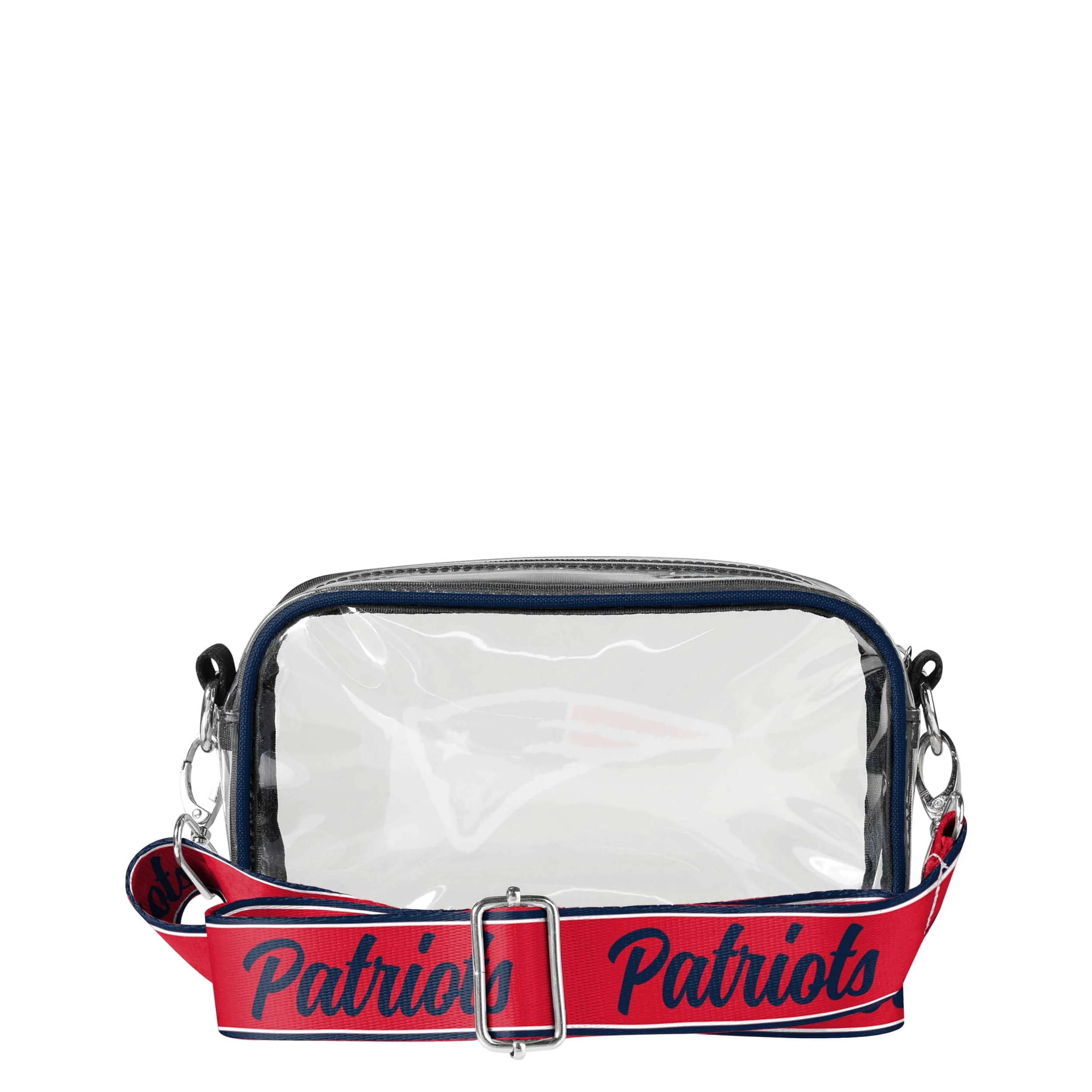 New England Patriots NFL Chenille Logo Clear Crossbody Bag - Image 5