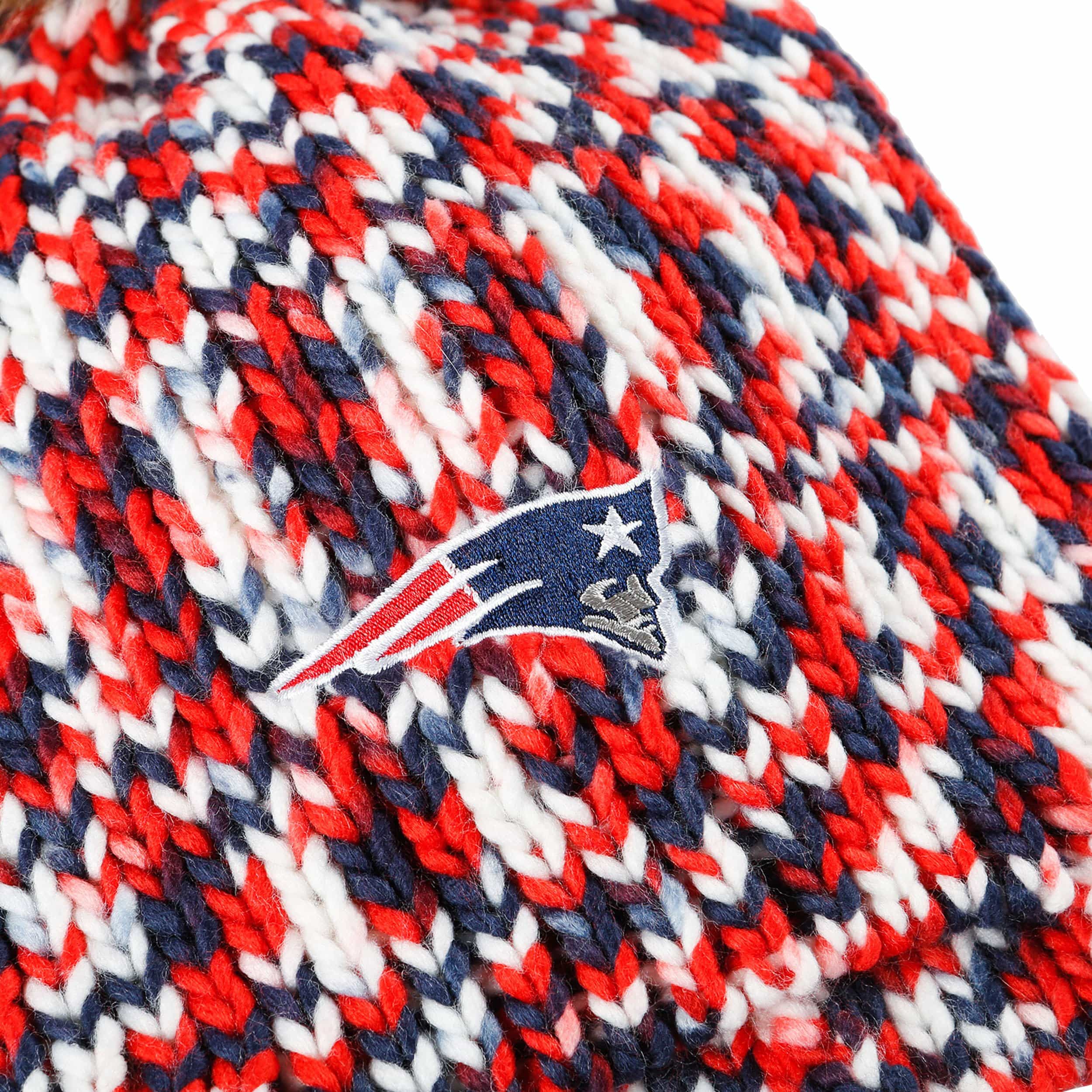 New England Patriots NFL Colorblend Knit Pom Beanie - Image 3