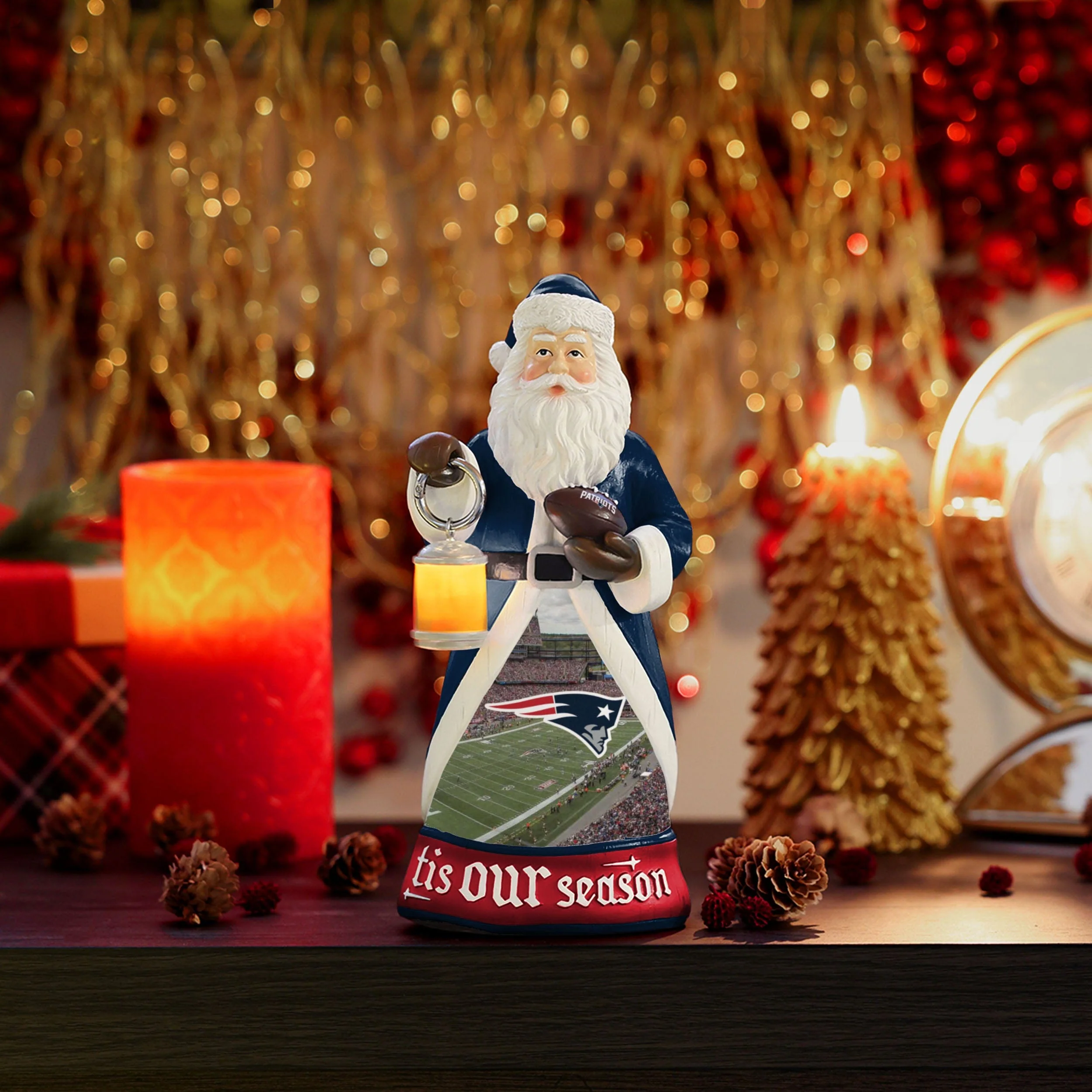 New England Patriots NFL Figure with Light Up Lantern - Image 2