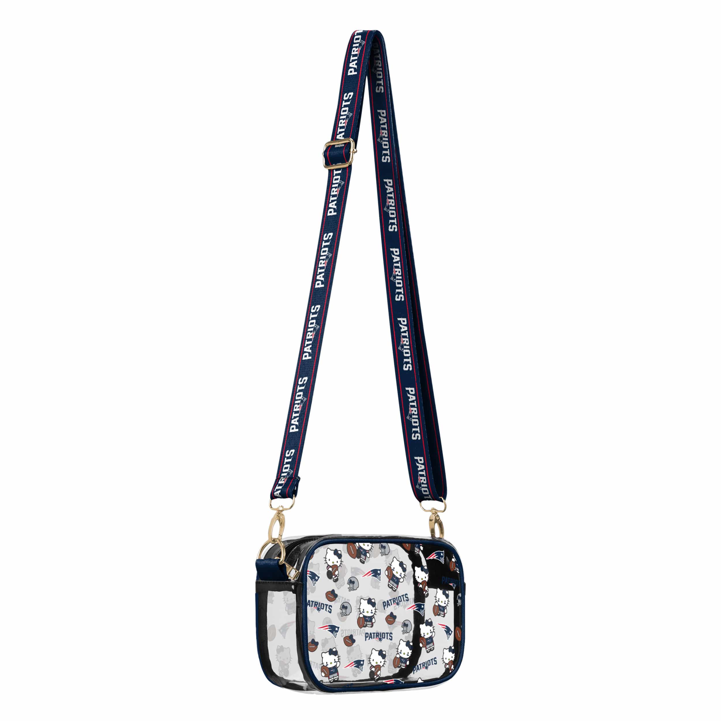New England Patriots NFL Hello Kitty® Clear Crossbody Bag - (PREORDER - SHIPS MID JUNE) - Image 2