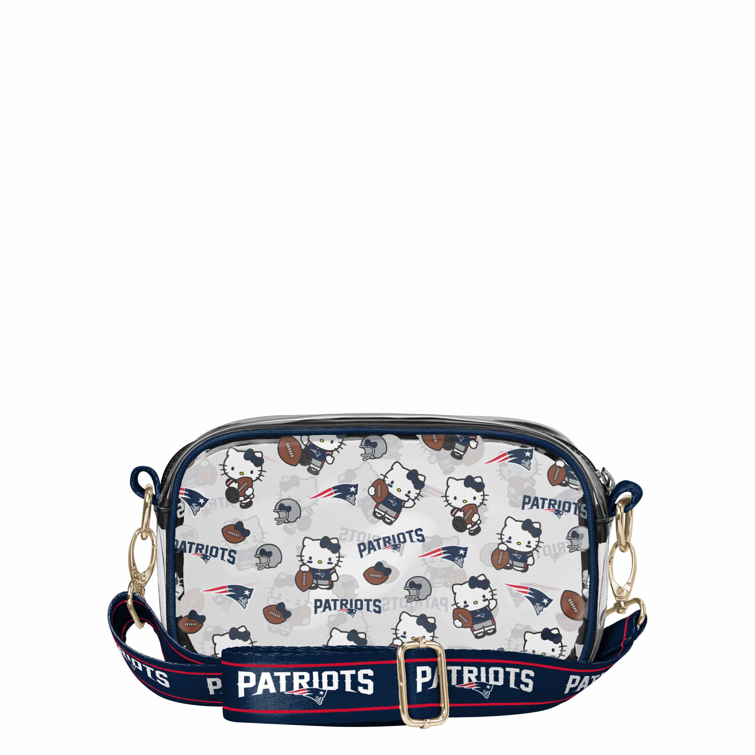 New England Patriots NFL Hello Kitty® Clear Crossbody Bag - (PREORDER - SHIPS MID JUNE) - Image 5