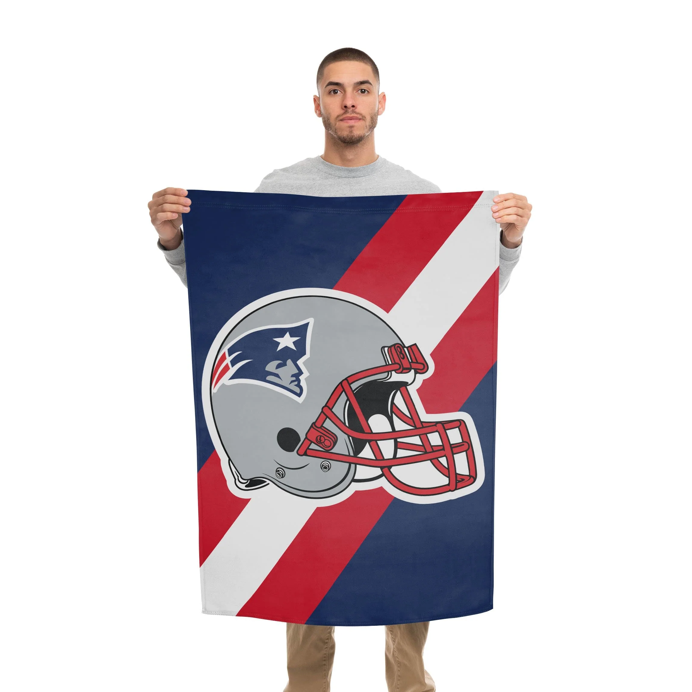 New England Patriots NFL Helmet Vertical Flag - Image 2