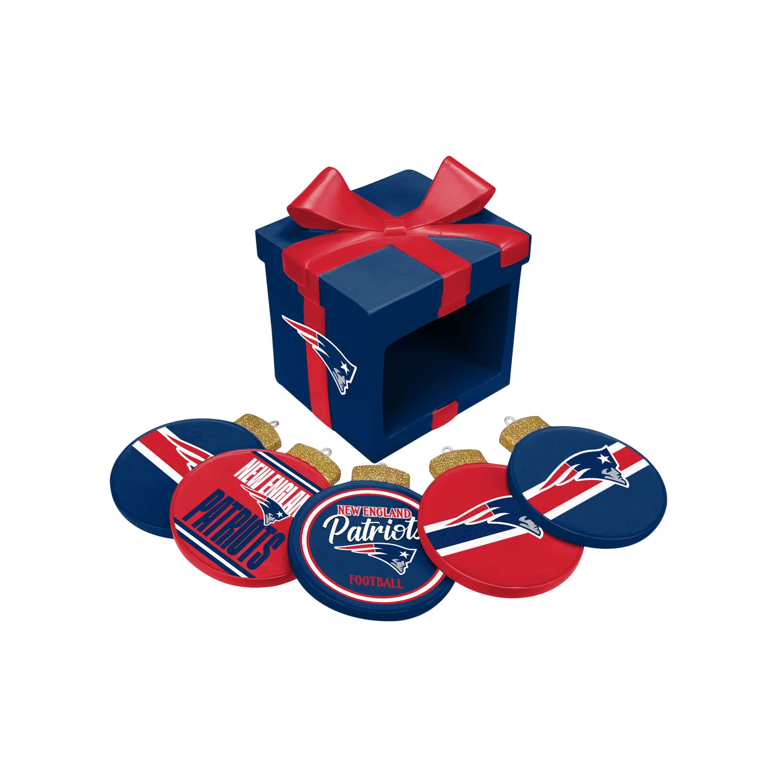 New England Patriots NFL Holiday 5 Pack Coaster Set - Image 3