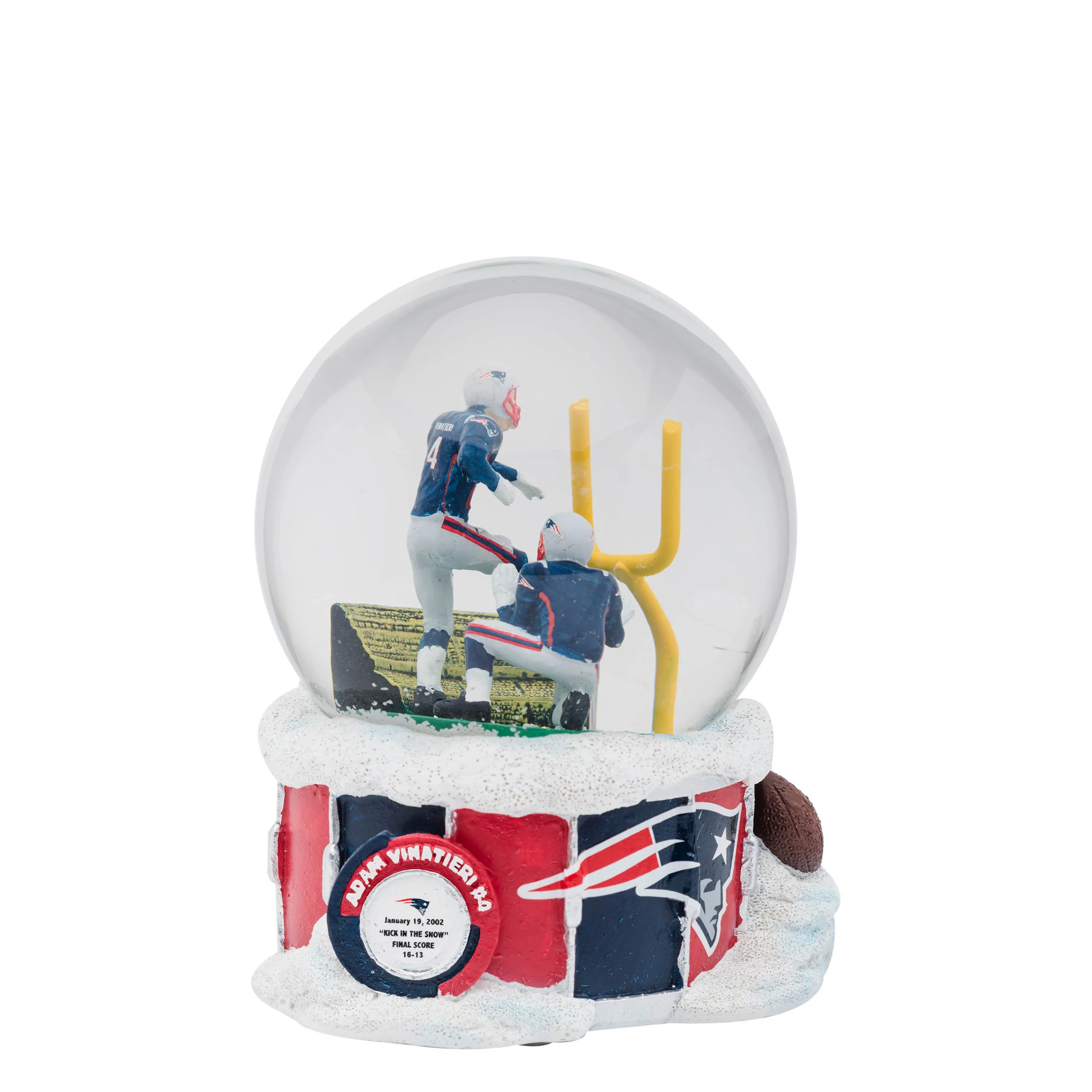 New England Patriots NFL Iconic Moment Snow Globe - Image 3