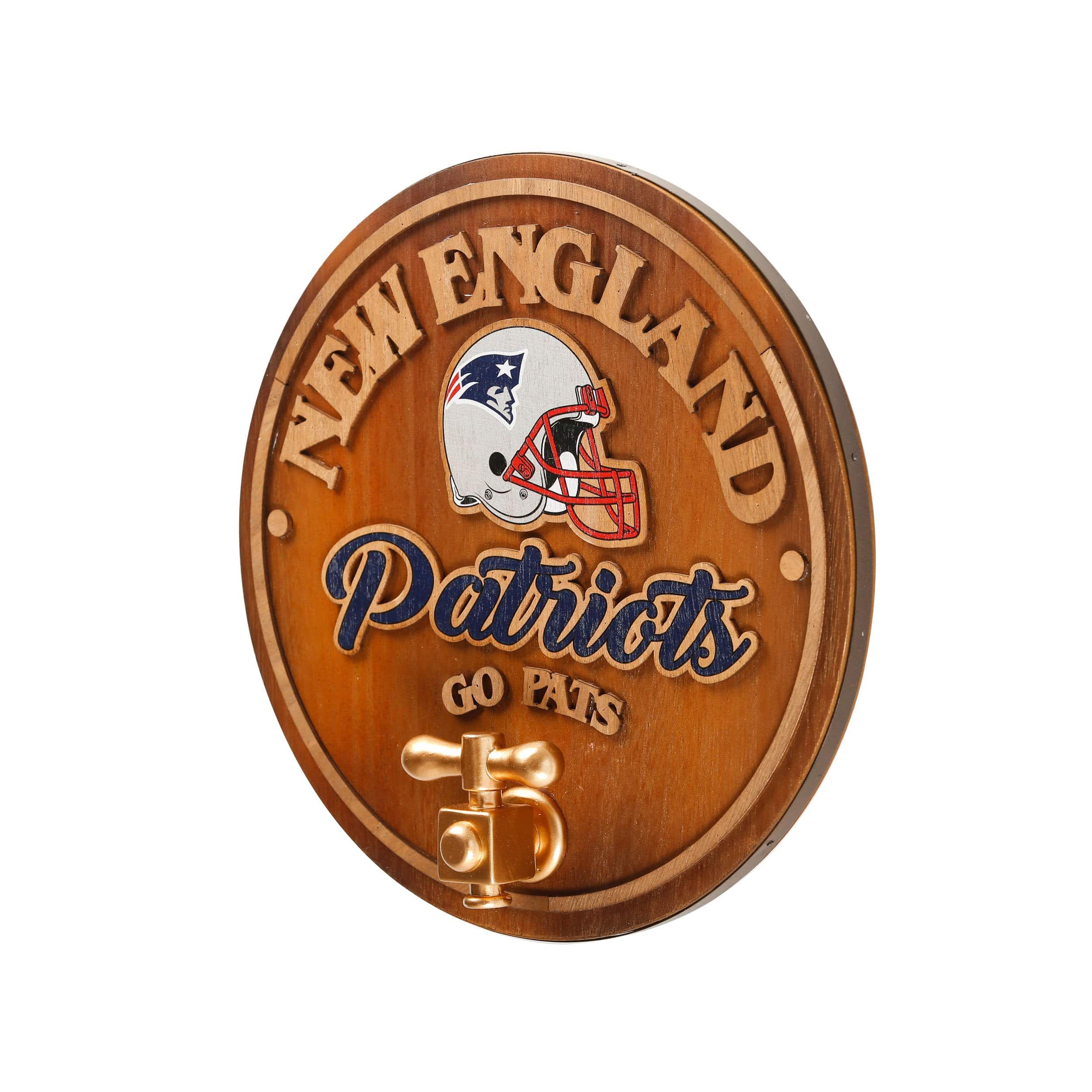 New England Patriots NFL Keg Tap Sign - Image 2