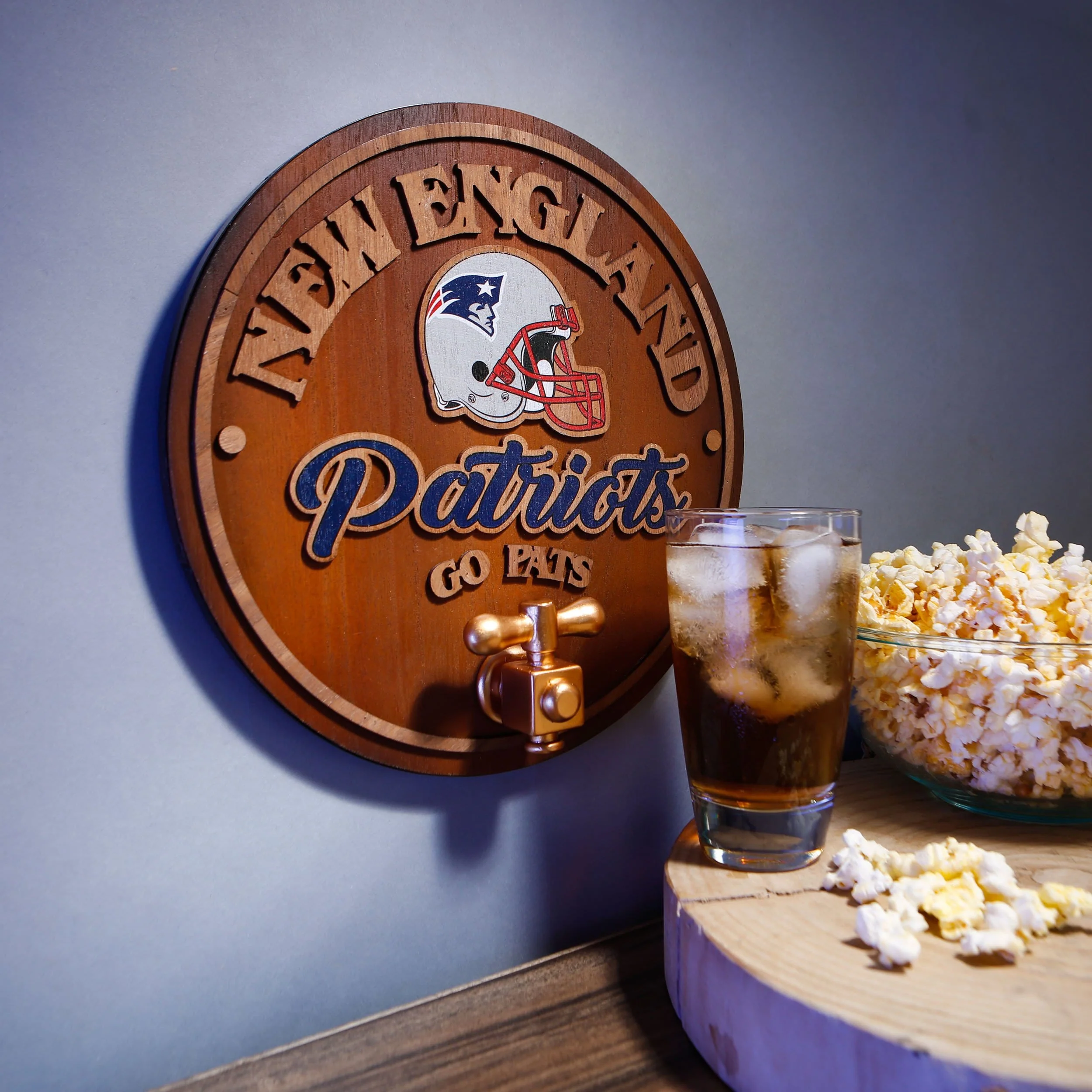 New England Patriots NFL Keg Tap Sign - Image 3