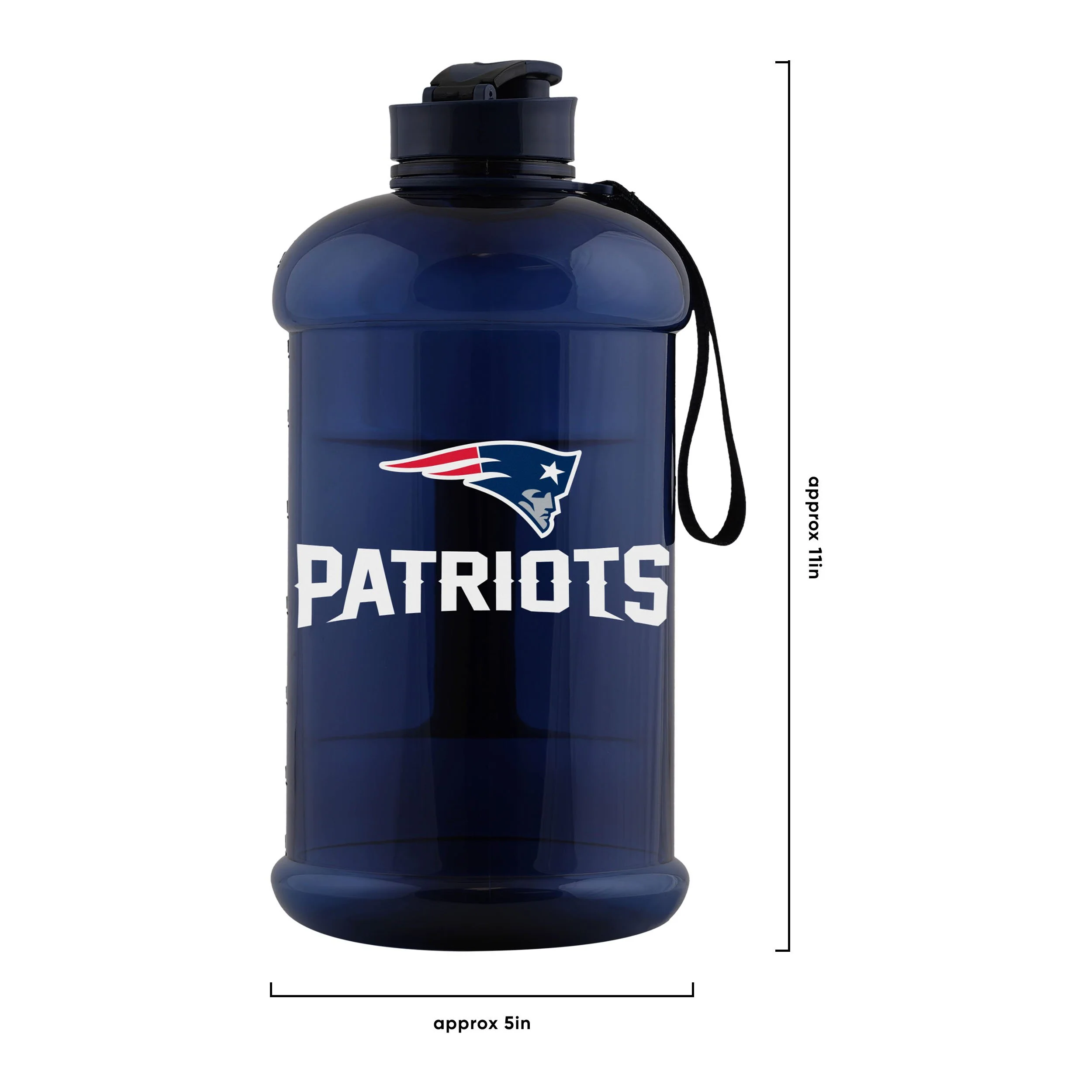 New England Patriots NFL Large Team Color Clear Sports Bottle - Image 5