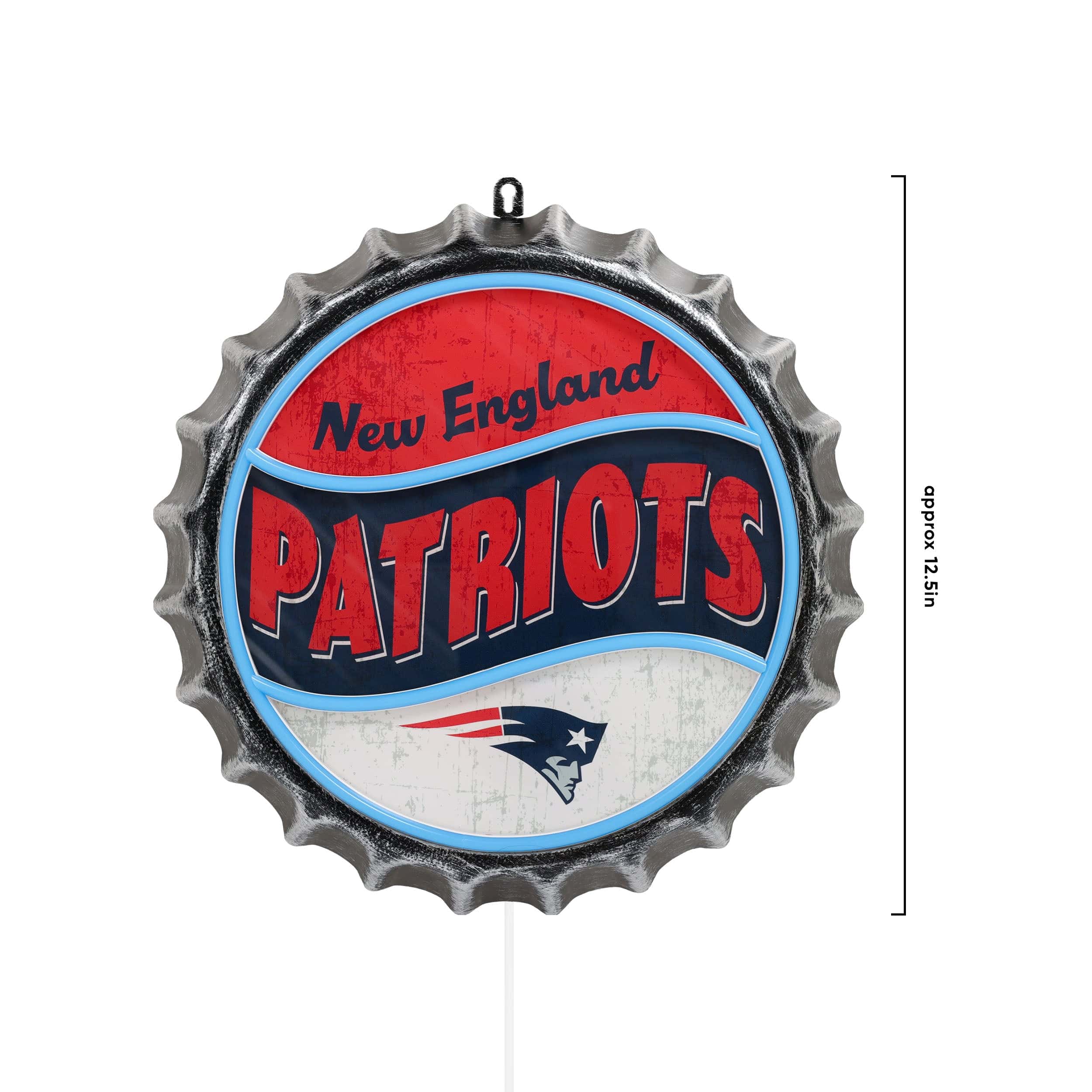 New England Patriots NFL LED Neon Backlit Bottle Cap Wall Sign - Image 5