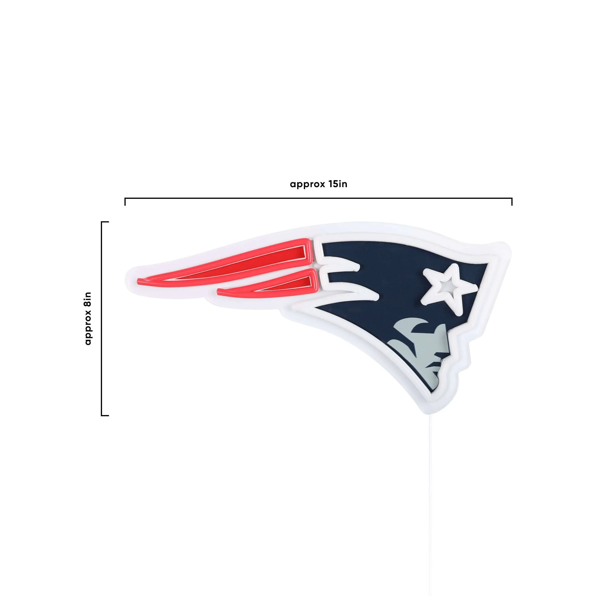 New England Patriots NFL LED Neon Light Up Team Logo Sign - Image 5