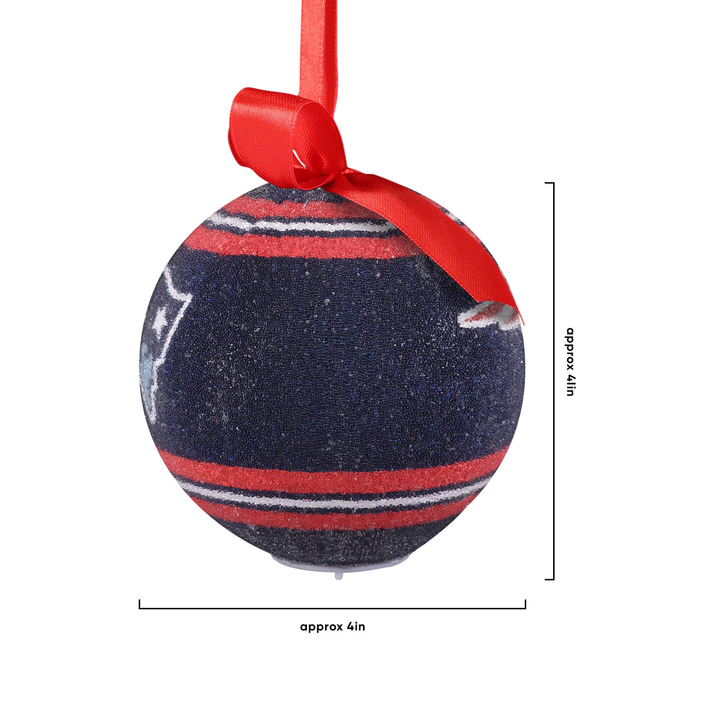 New England Patriots NFL LED Shatterproof Ball Ornament - Image 4